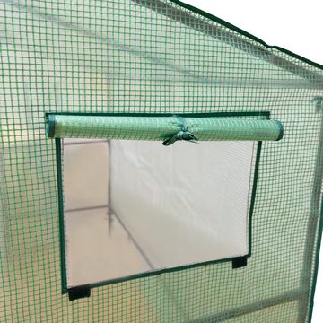 NATIV Tomatengewächshaus Foliengewächshaus mit aufrollbarer Tür und 2 Fenstern