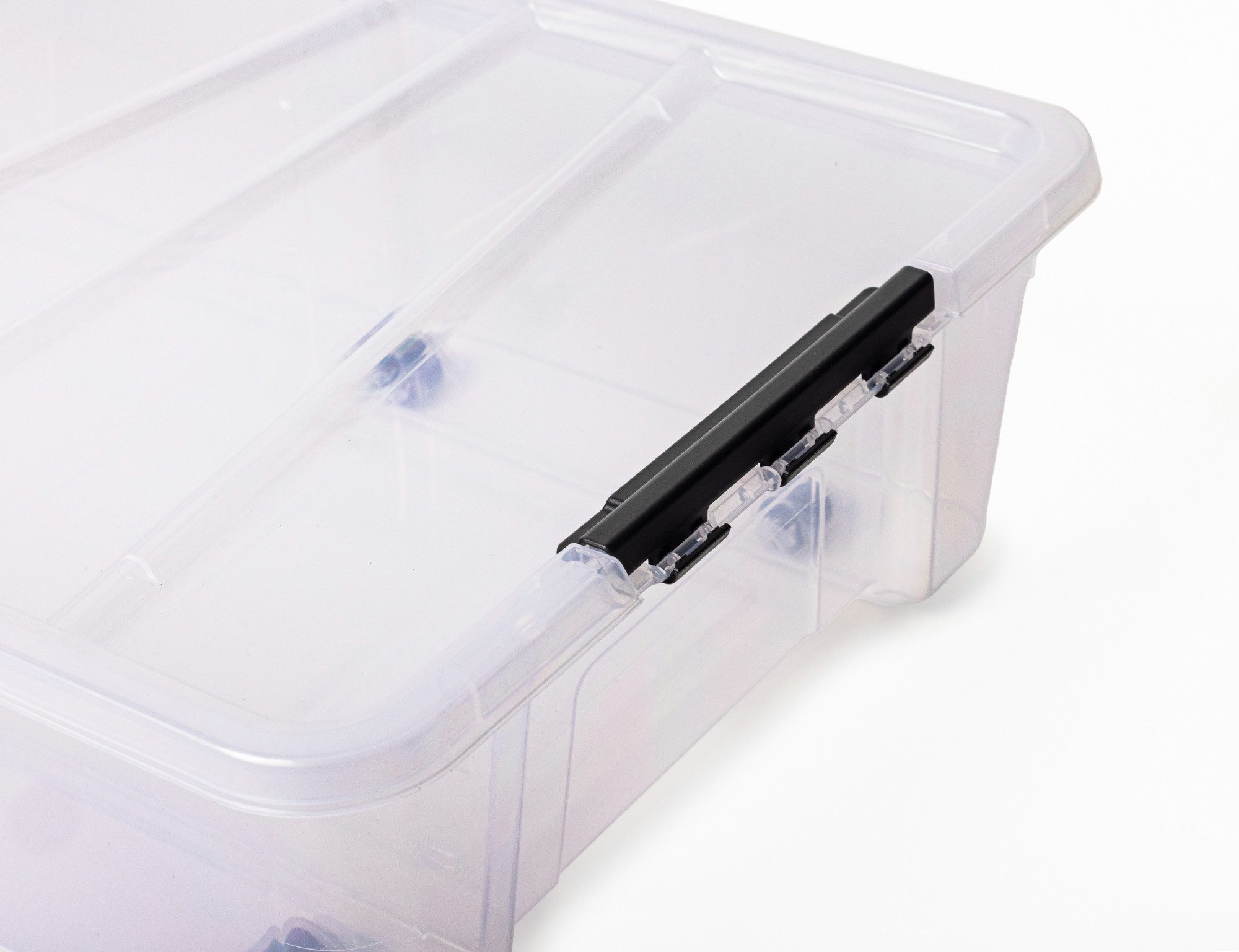 ONDIS24 Aufbewahrungsbox Unterbettbox Jolly Rollbox mit Deckel 25/35L Spielzeugkiste (1 St), transparent, stapel,- und nestbar – Bild 3 von 5