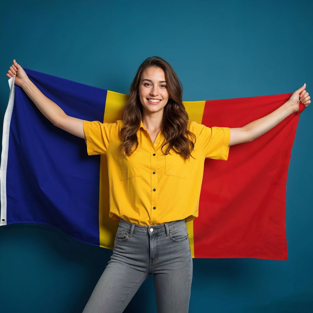 PHENO FLAGS Flagge Rumänien Flagge - Rumänienfahne 90 x 150 cm, Strapazierfähige Fahne für Fahnenmast, mit 2 Ösen