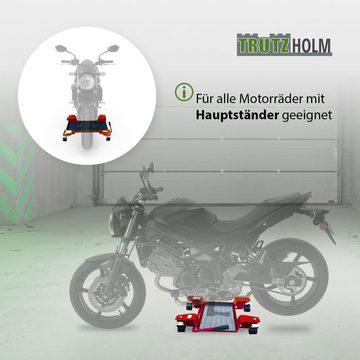 TRUTZHOLM Transportroller Rangierhilfe für Motorrad mit Ständer rot 54x19 cm Last bis 250kg, (1 Stück)