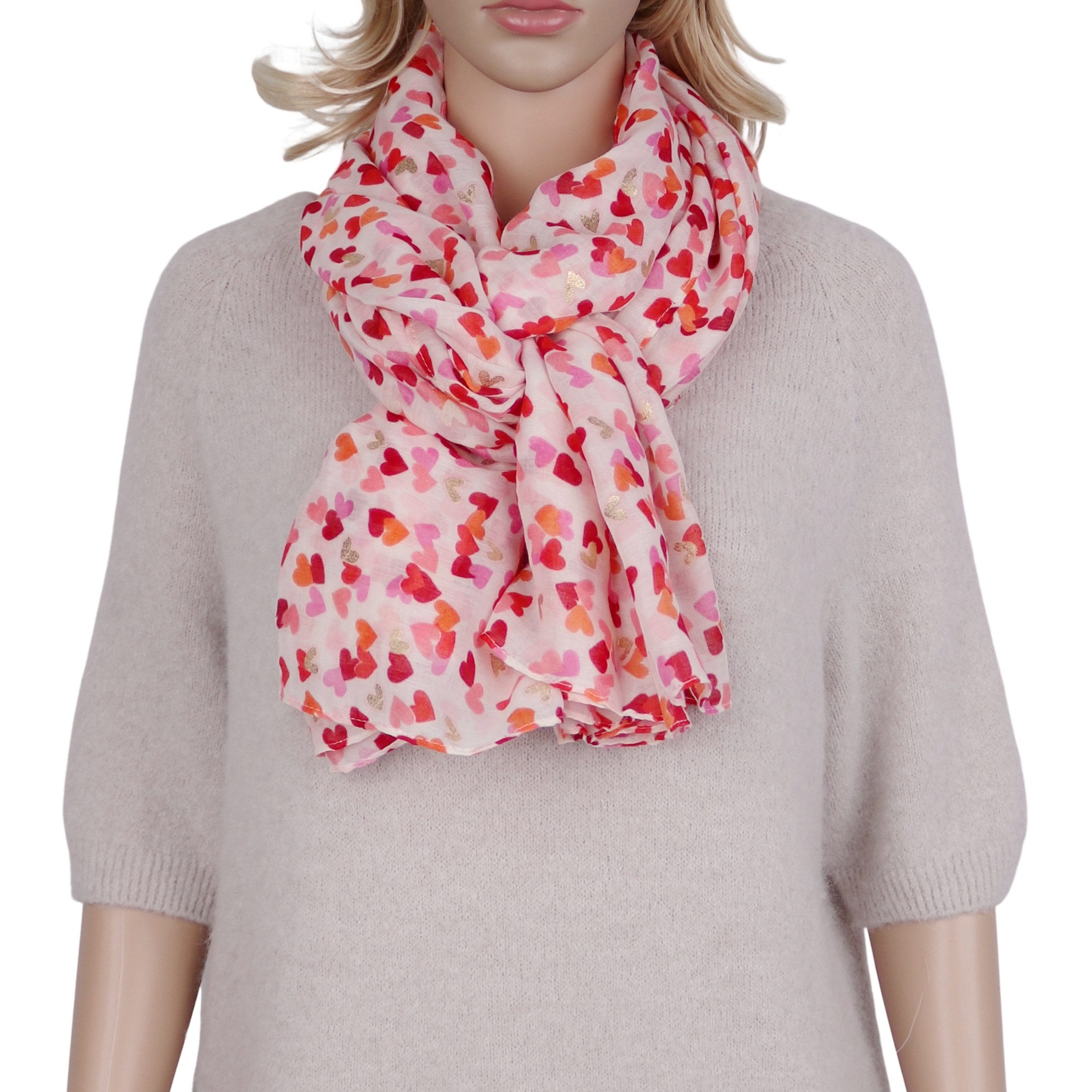 MIRROSI Modeschal Weicher & Leicht Großes Schal, ca.90x180cm, Goldprint, (50% Viskose; 50% Baumwolle mit Goldprint, Neue Kollektion Frühling/Sommer 2026), Damen Halstuch Stola ideal für Frühling, Sommer und Herbst