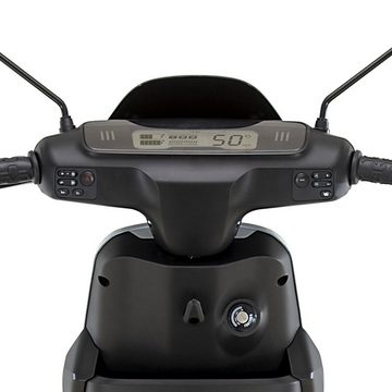 AsVIVA E-Motorroller EM1_WHITE, 1200,00 W, 45 km/h, EM1 1200W 45km/h Doppelakkusystem Keyless-Go Alarmanlage Wegfahrsperre