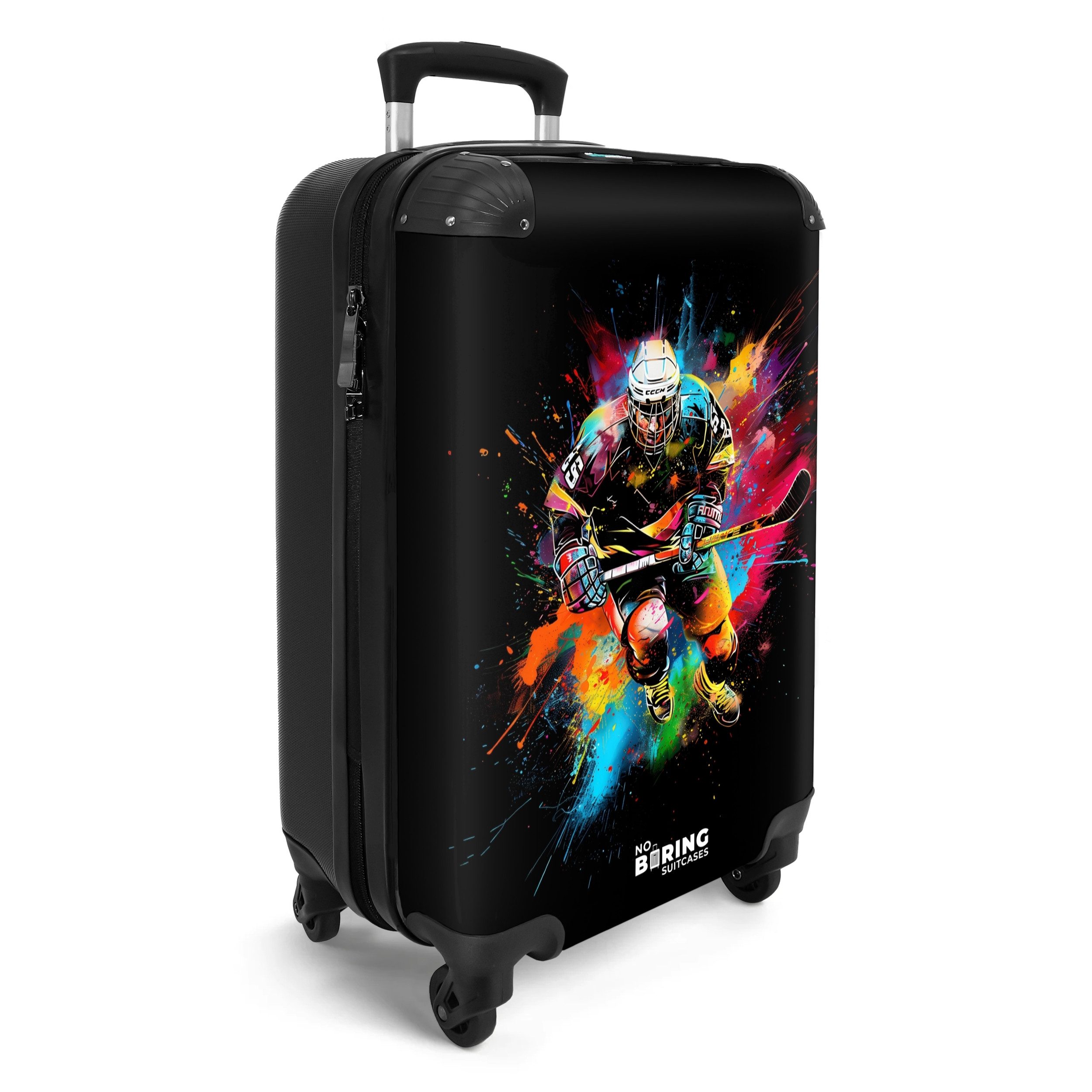 NoBoringSuitcases.com© Hartschalen-Trolley Eishockey mit Graffiti 55x35x20c günstig online kaufen