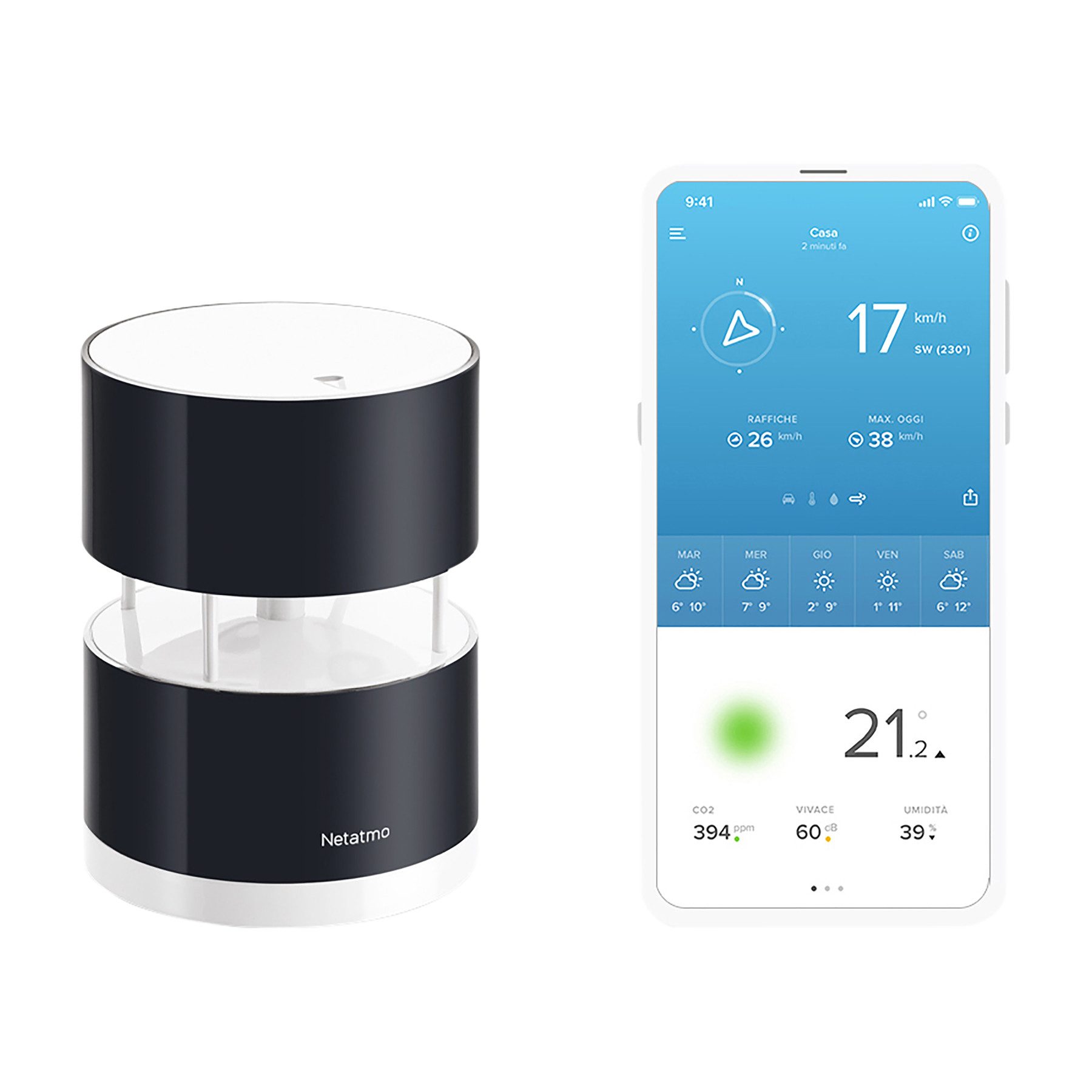 Netatmo NETATMO Windmesser NWA01-WW Außenwetterstation