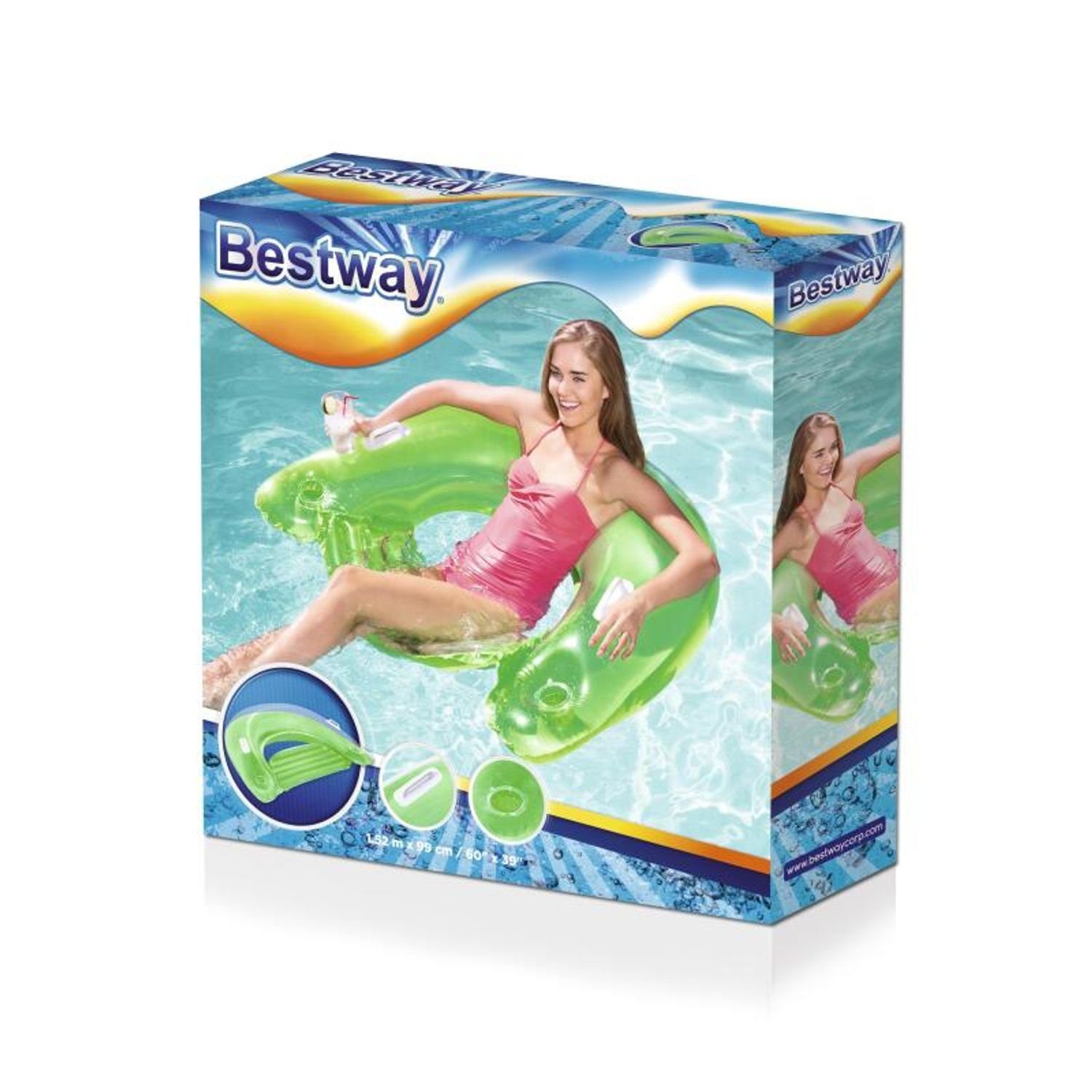 Schwimmsitz Poolmatte Bestway Luftmatratze Bestway Lazy Lounge Wasserliege Folienballon