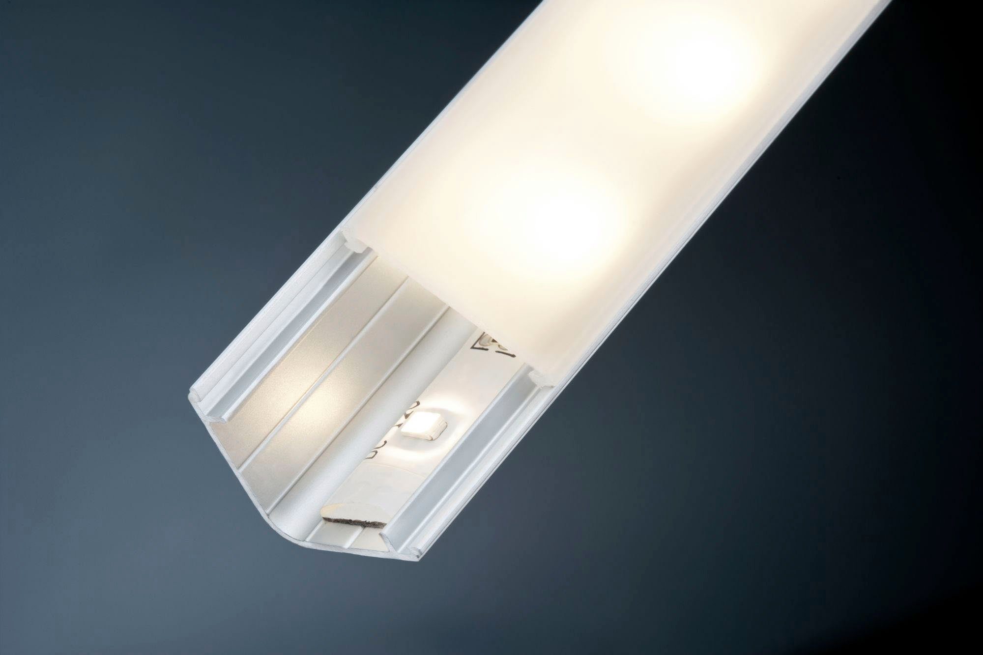 Paulmann LED-Streifen Delta Profil 1m mit Diffusor Satin, Alu/Kunststoff Alu eloxiert