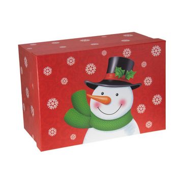 Idena Geschenkbox Idena 31482 - Geschenkboxen Set Weihnachten, 2 Stück, Motive Schneeman