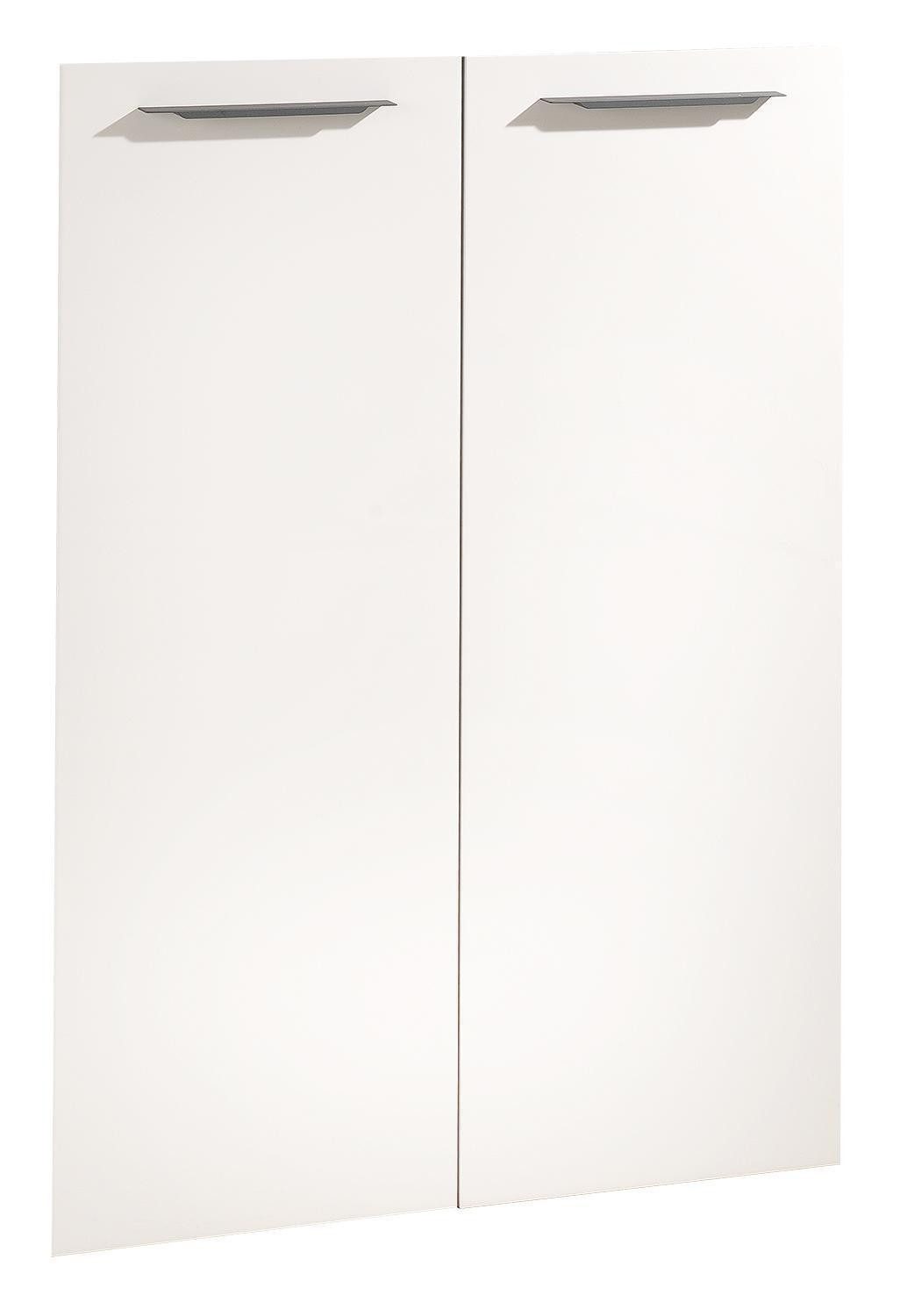 Composad Schranktür 2er Set DISEGNO, H 105 cm, Cremeweiß Hochglanz, (2 St), B 75 cm x H 105 cm