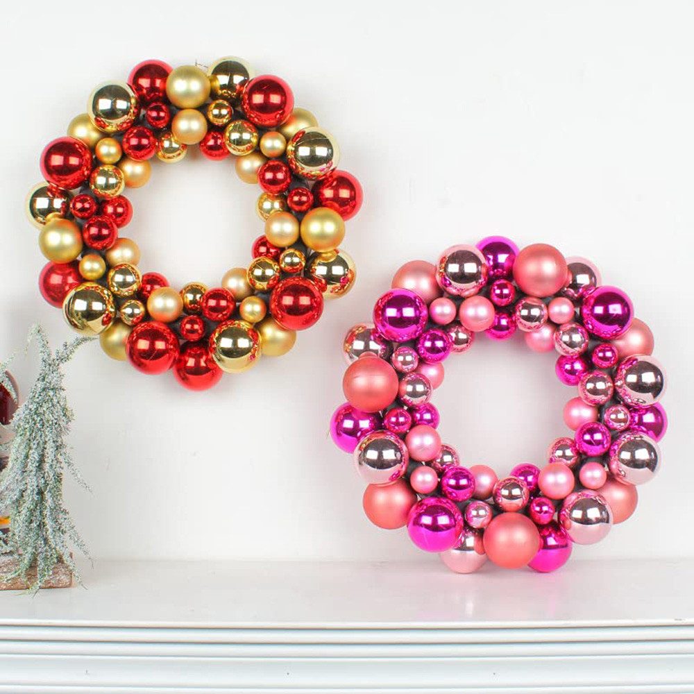 CLTYQ Weihnachtsbaumkugel Weihnachtskugel, Weihnachtskranz, bunte Spleißkug günstig online kaufen