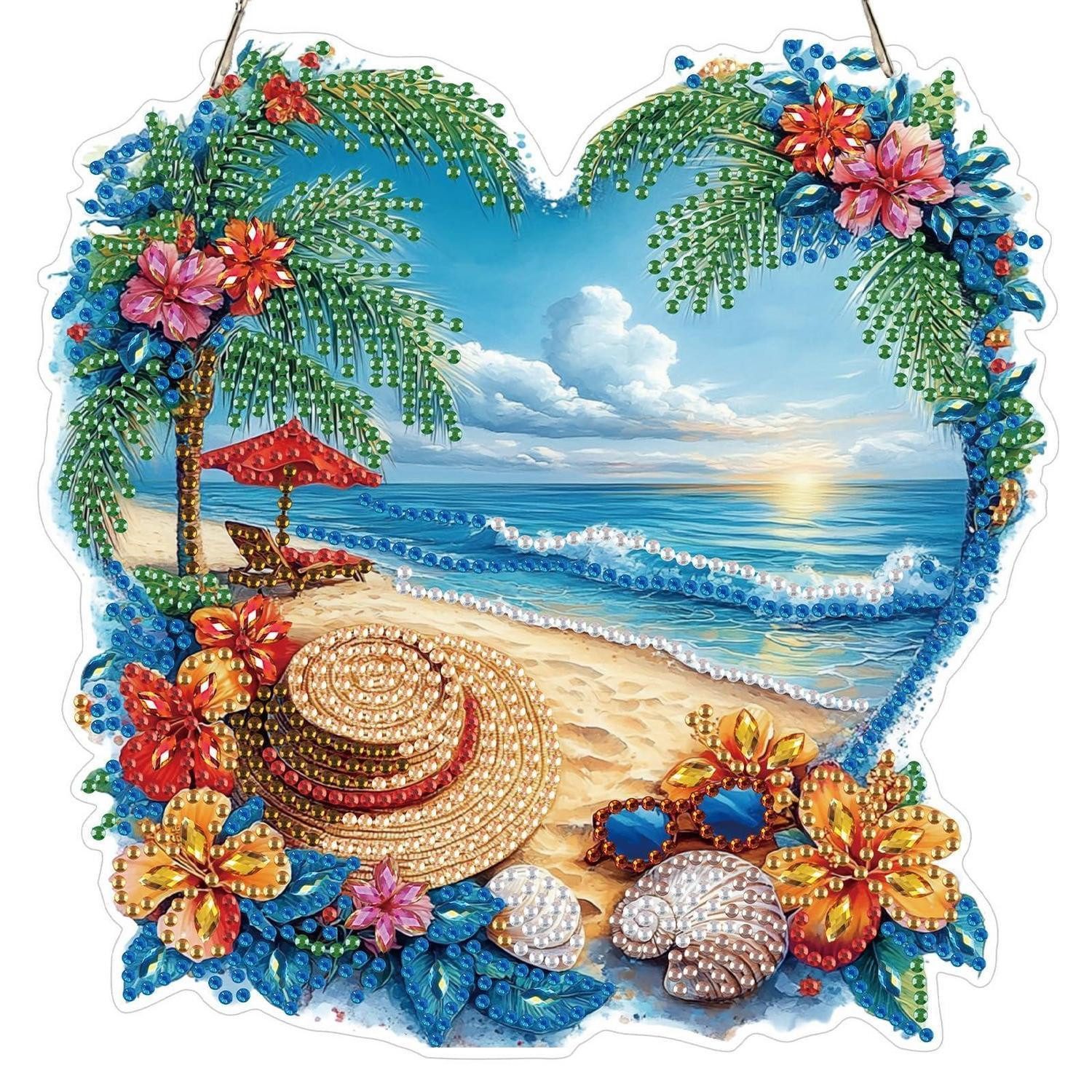 LuxusKollektion Fensterbild 5D Herz Fensterbild DIY Diamond Painting Hängend