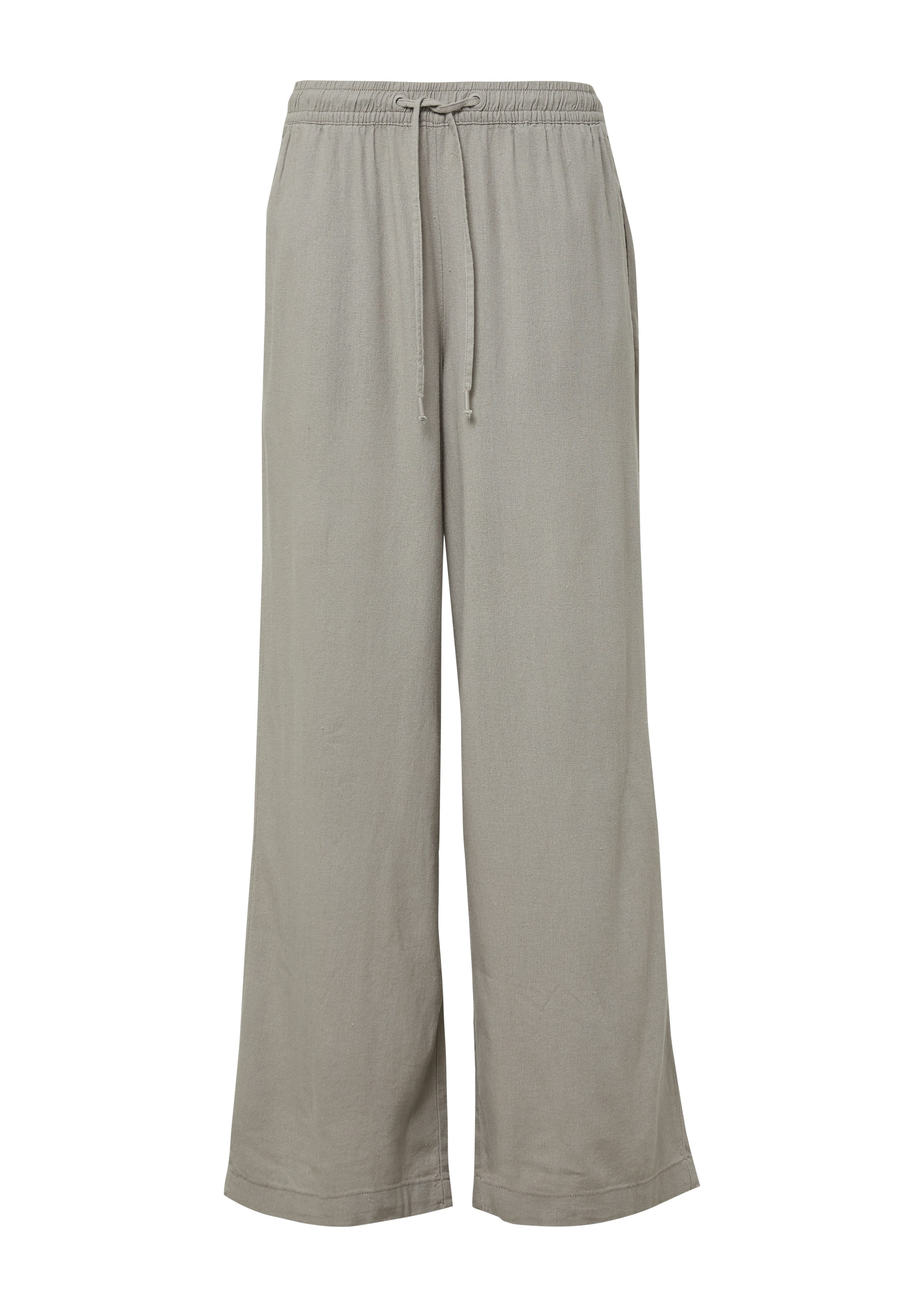 QS Leinenhose Sommerhose mit elastischem Bund und Tunnelzug