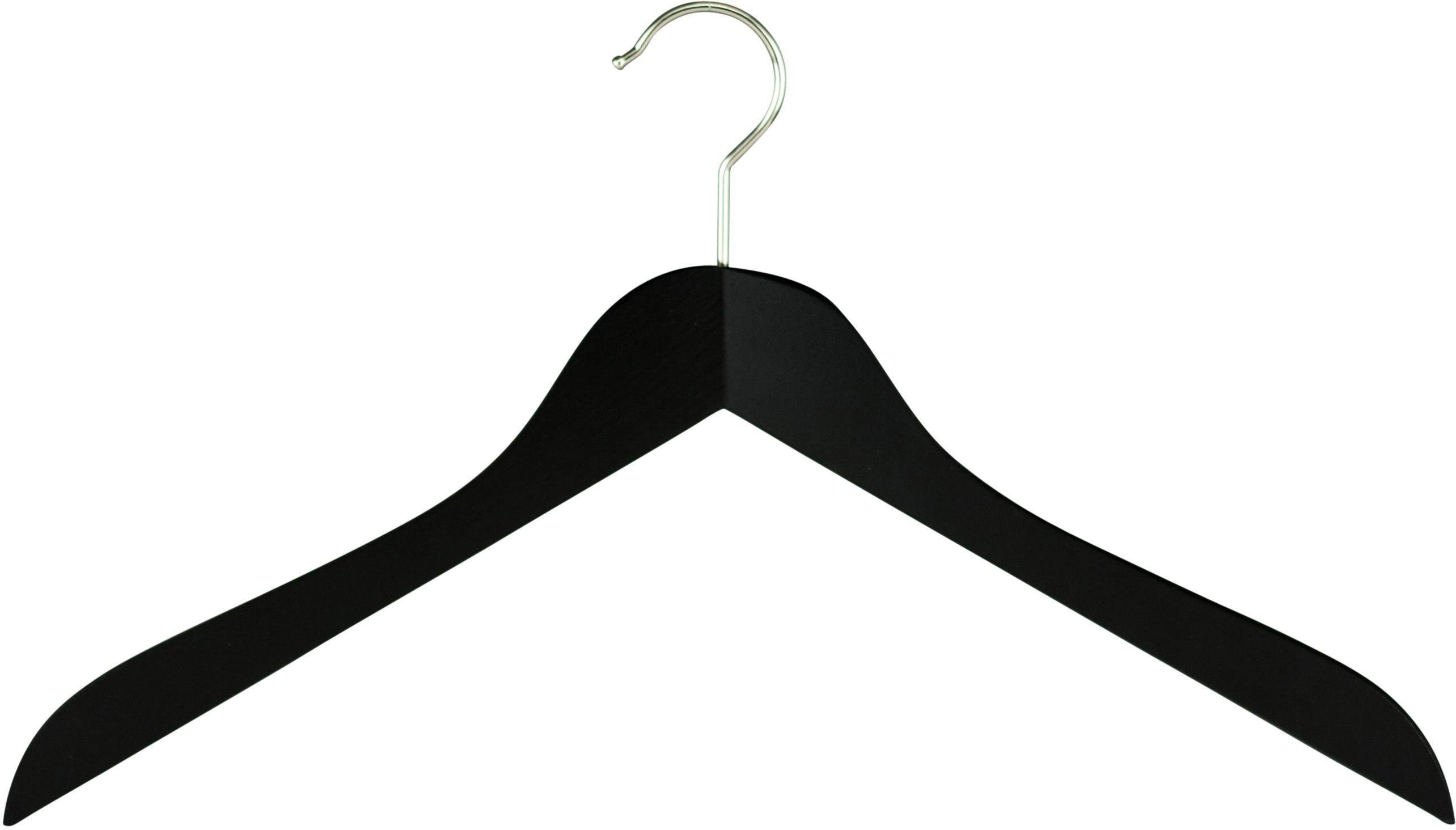 MAWA Kleiderbügel schwarz/silberfarben 10-tlg) 45, (Set, Business