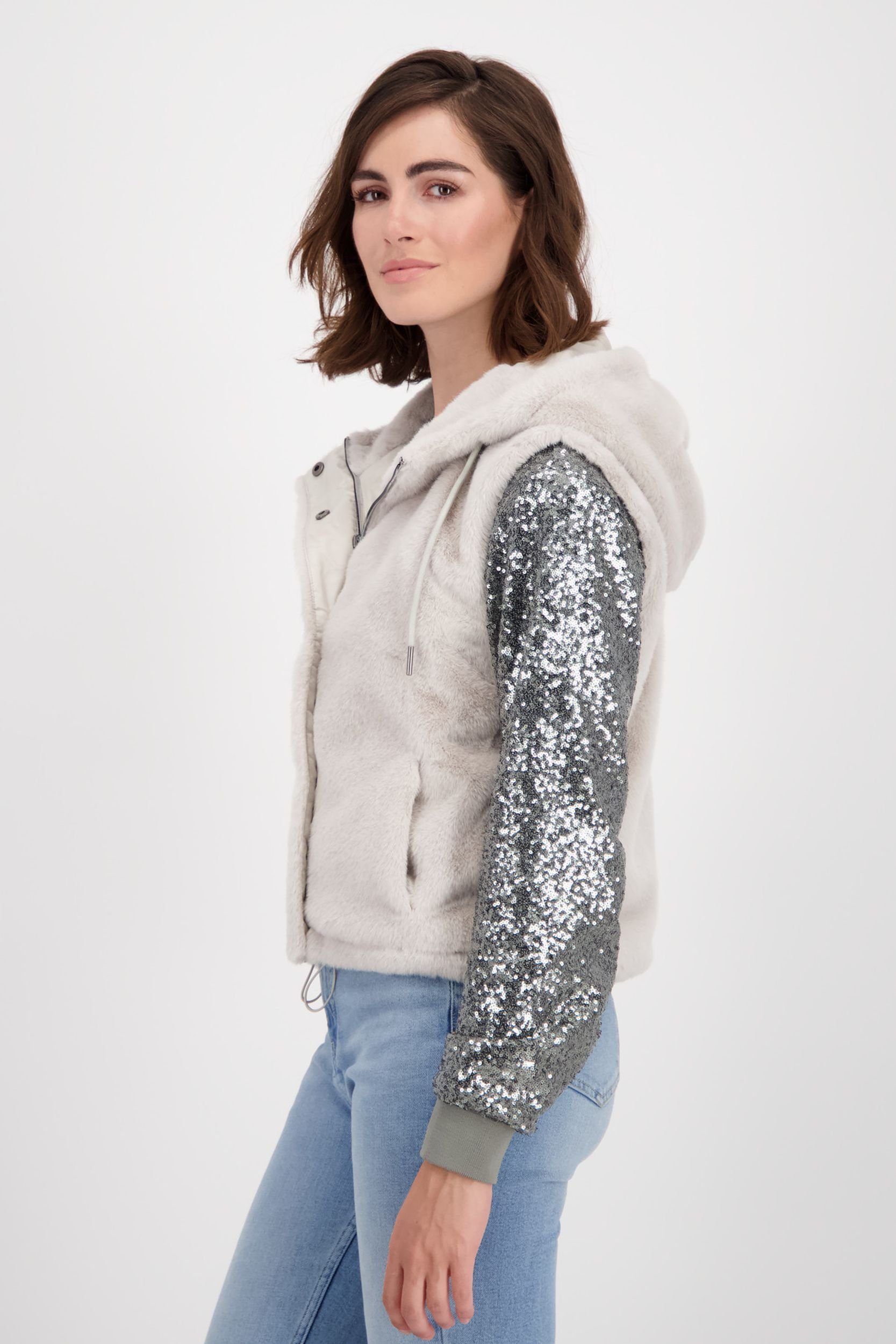 Monari unbekannt Weste, stone Kapuzenpullover