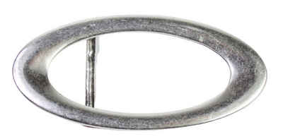 FRONHOFER Gürtelschnalle 19212 Modische Gürtelschnalle ovale Form, silber, 3 cm