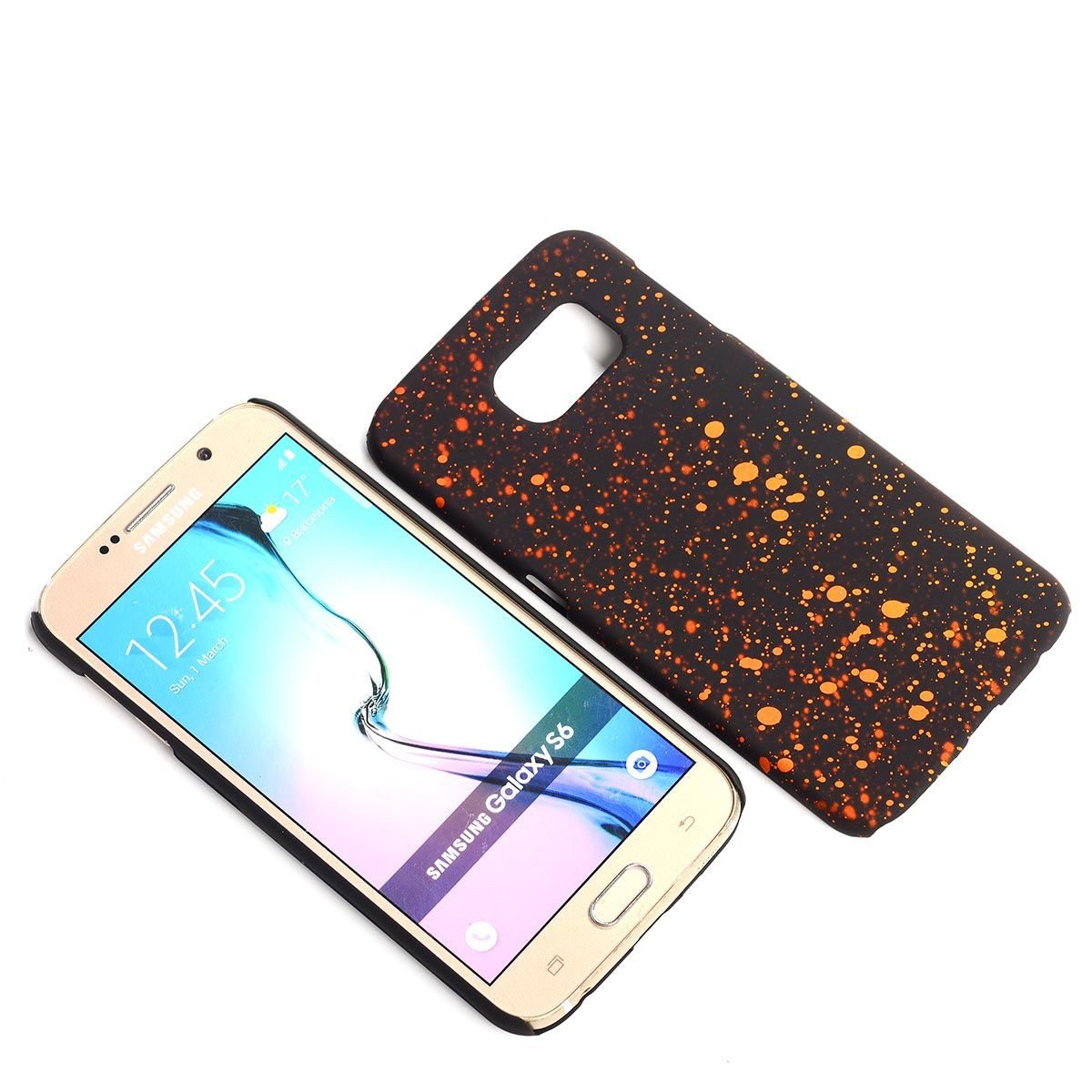 König Design Handyhülle Samsung Galaxy S6, Samsung Galaxy S6 Handyhülle Backcover Schwarz