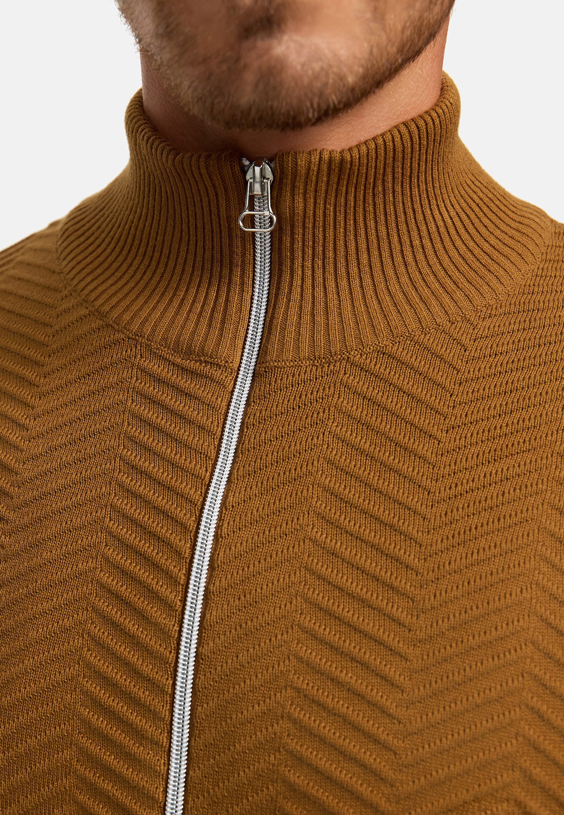 Kronstadt Strickjacke Herren KSCarlo Herrenstrickjacke Fein-Strickjacke mit Stehkragen – Bild 5 von 5