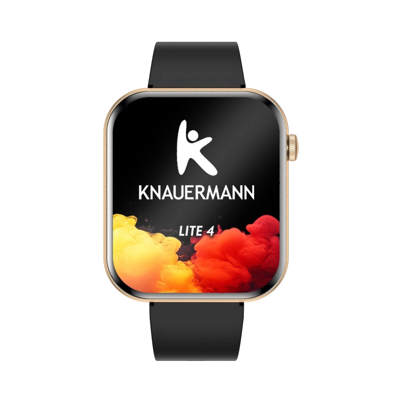 Knauermann Knauermann - Lite 4 (2026) - Silikon, Schwarz, eckig, gold Smartwatch
