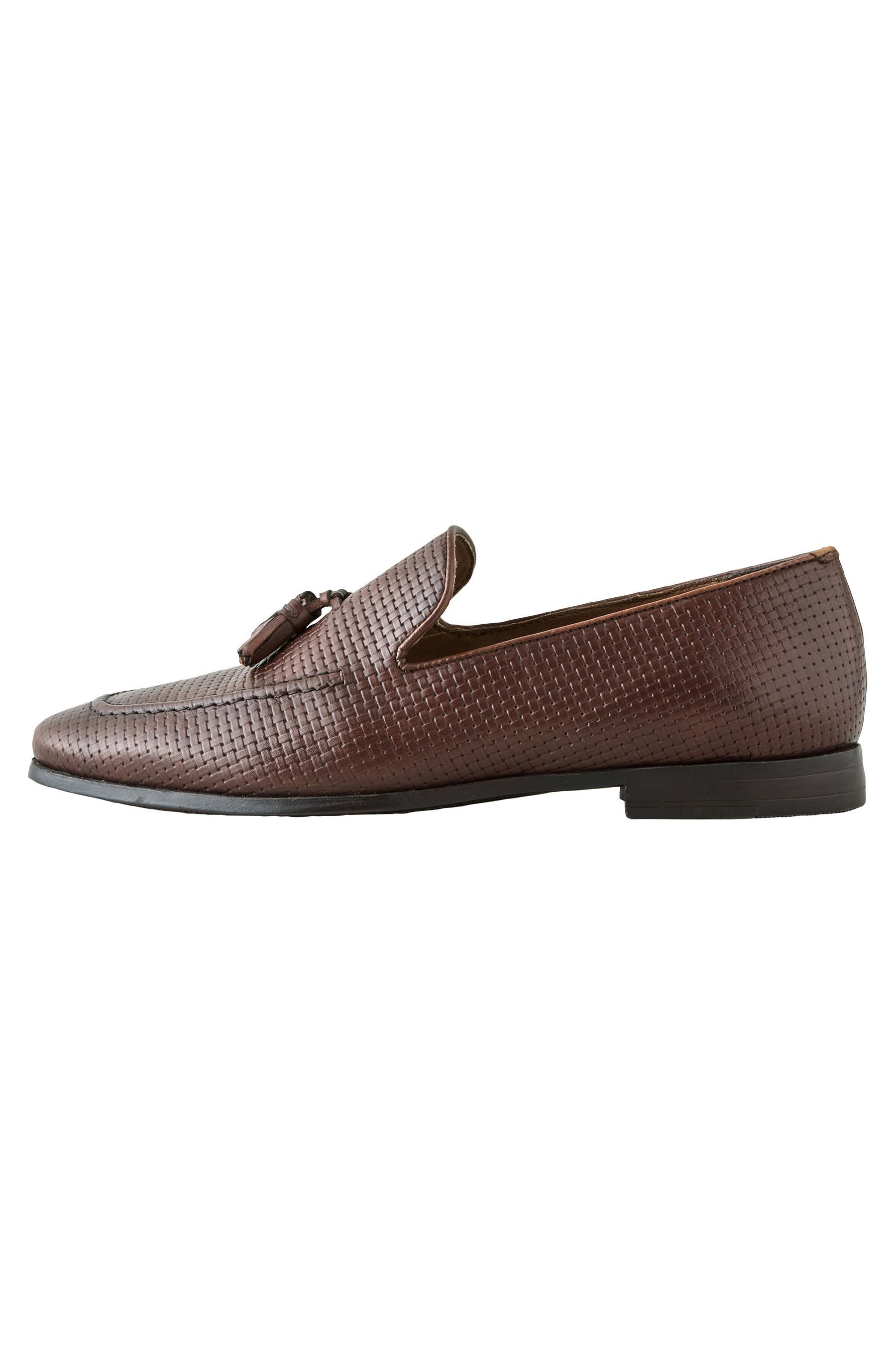 Lederslipper mit Prägung Loafer
