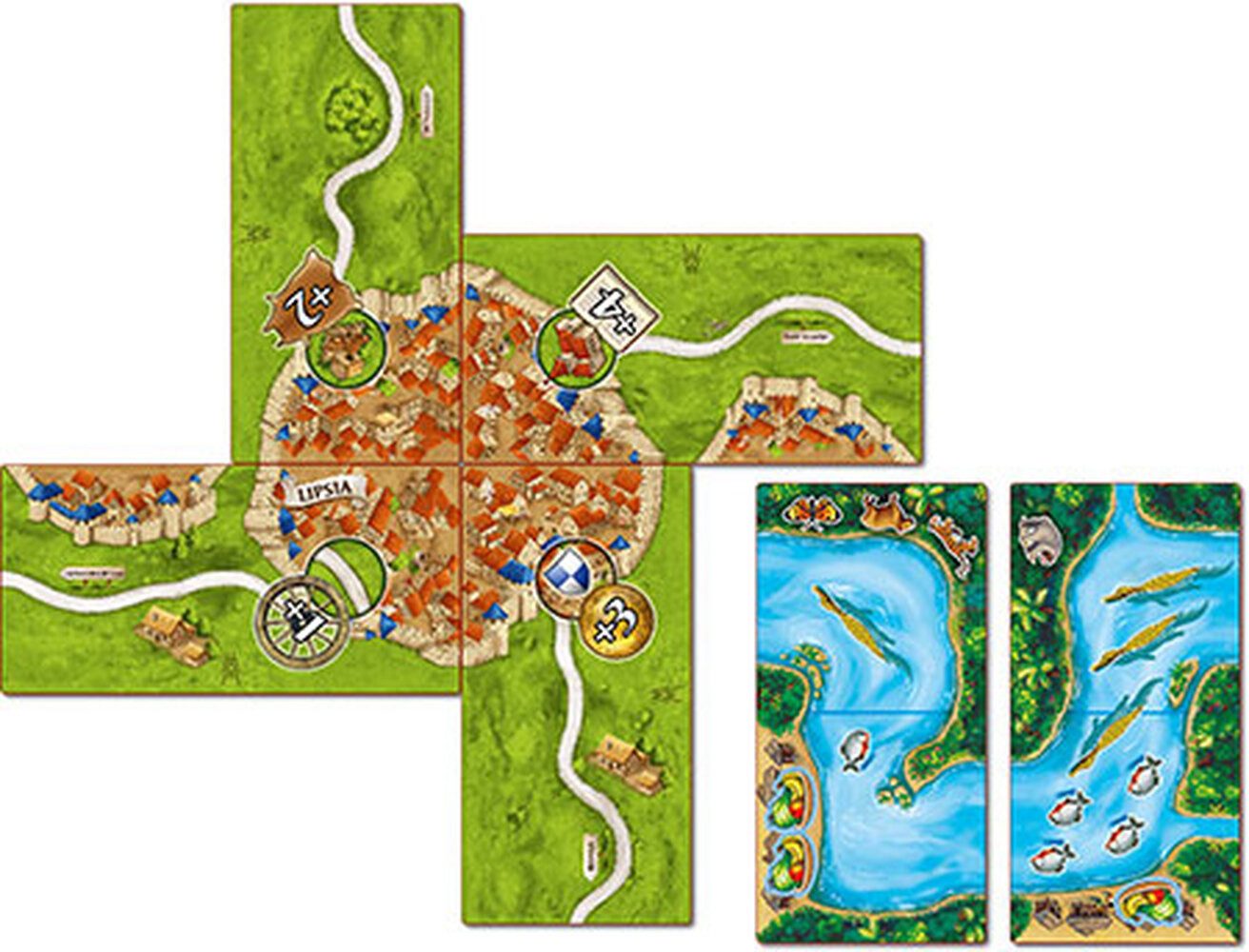 Hans im Glück Spiel Carcassonne, Die Märkte zu Leipzig - Zusatzplättchen