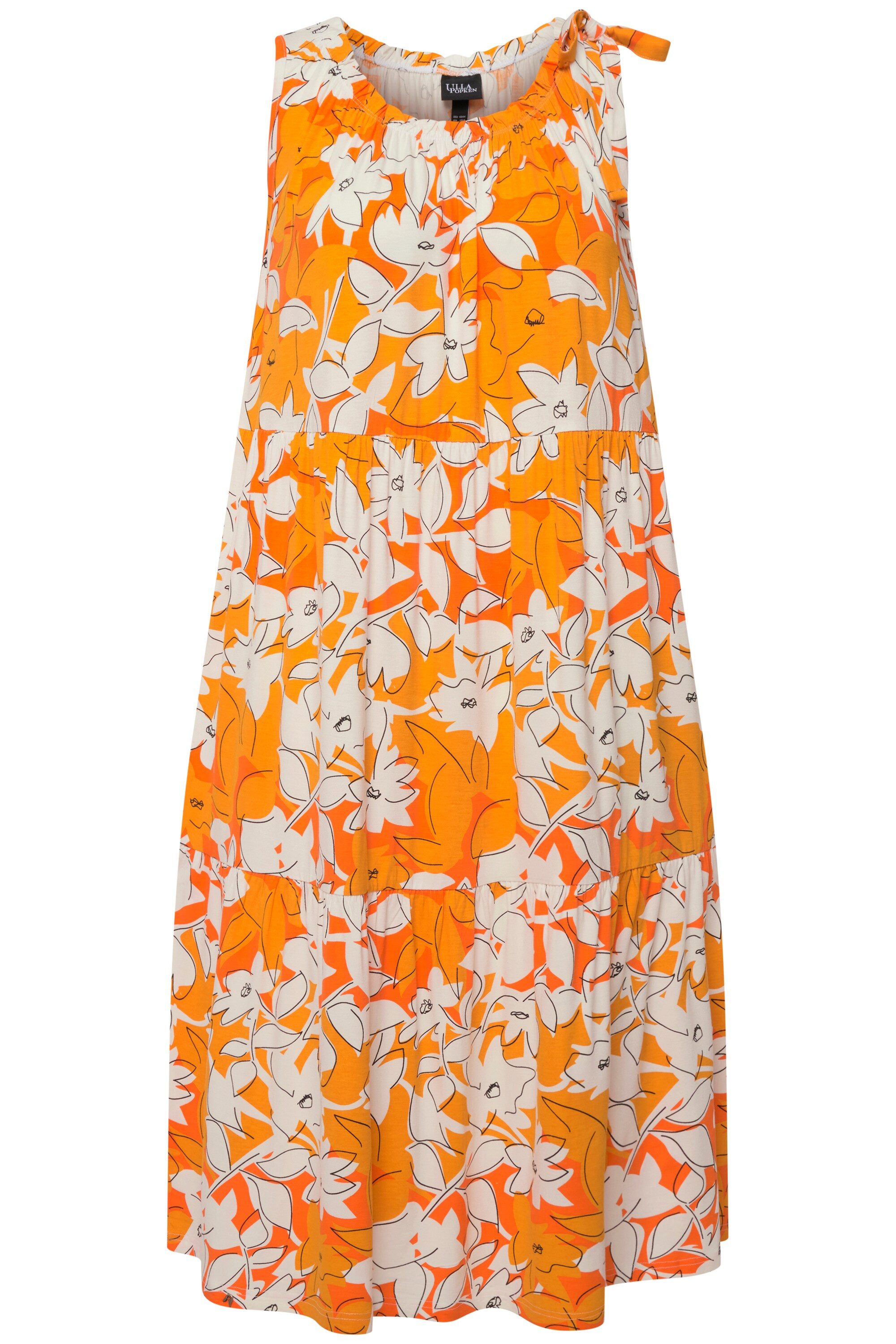 Ulla Popken Midikleid Midikleid Blüten Rundhals günstig online kaufen