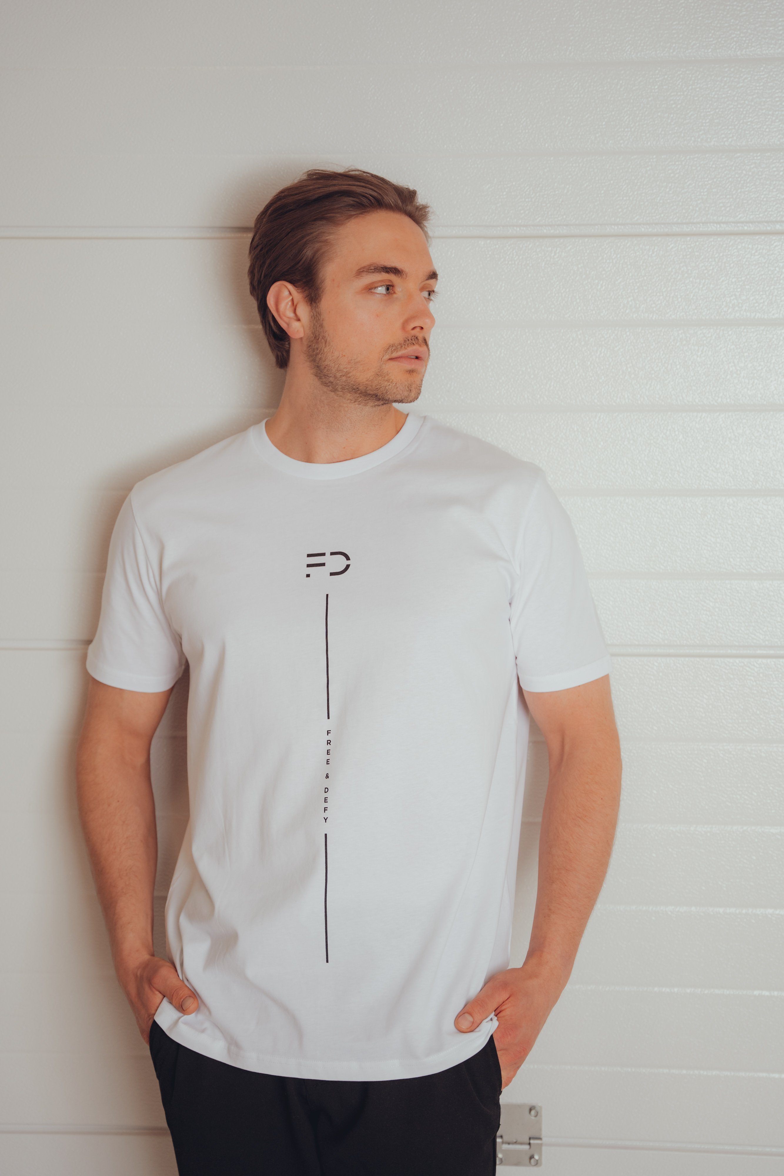 T-Shirt BIOBAUMWOLLE T-SHIRT ORIGIN Weiß FREE DEFY &
