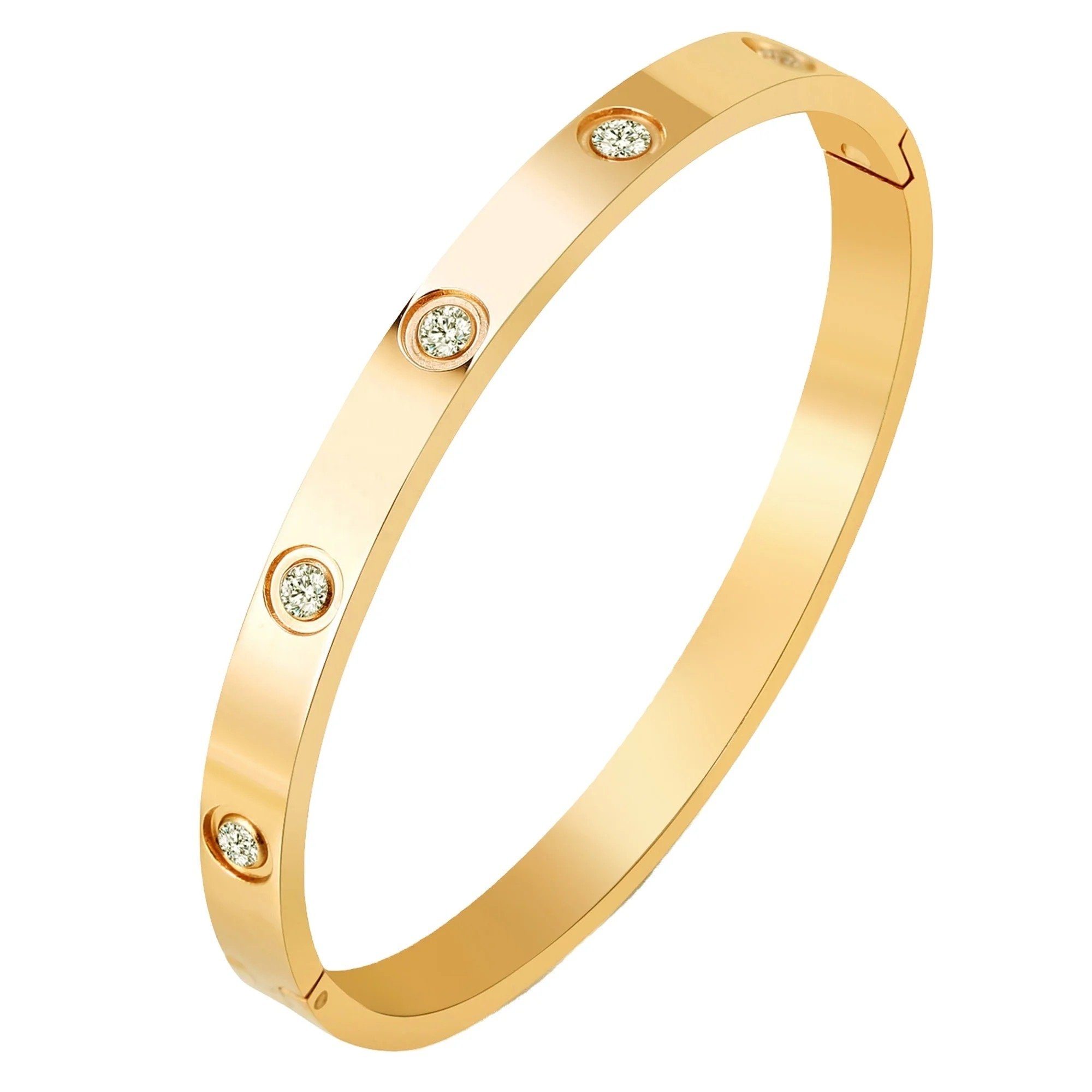 ROUGEMONT Edelstahlarmband Massives Edelstahl Armband Gold Armreif 18K Gold günstig online kaufen