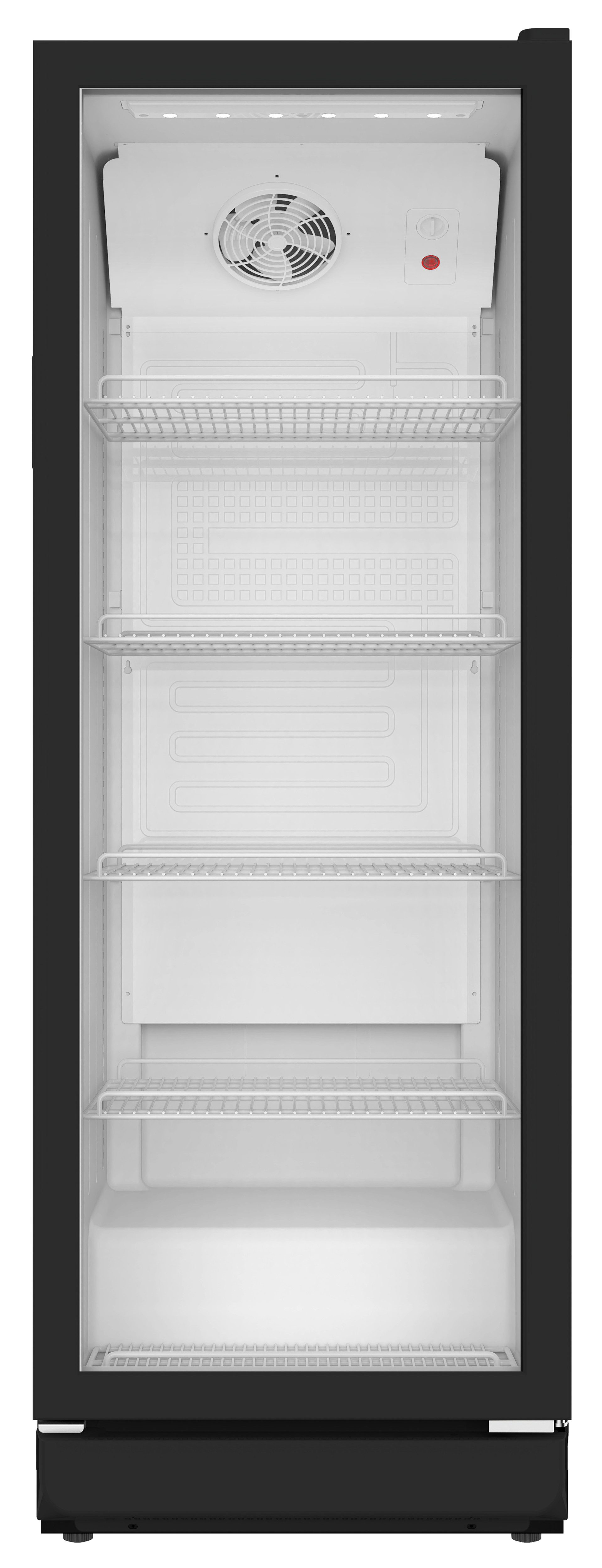 SCHOEPF Getränkekühlschrank GKS300SB, 169.5 cm hoch, 59.5 cm breit, 300l Nutzinhalt, Energieklasse B, Umluftbetrieb