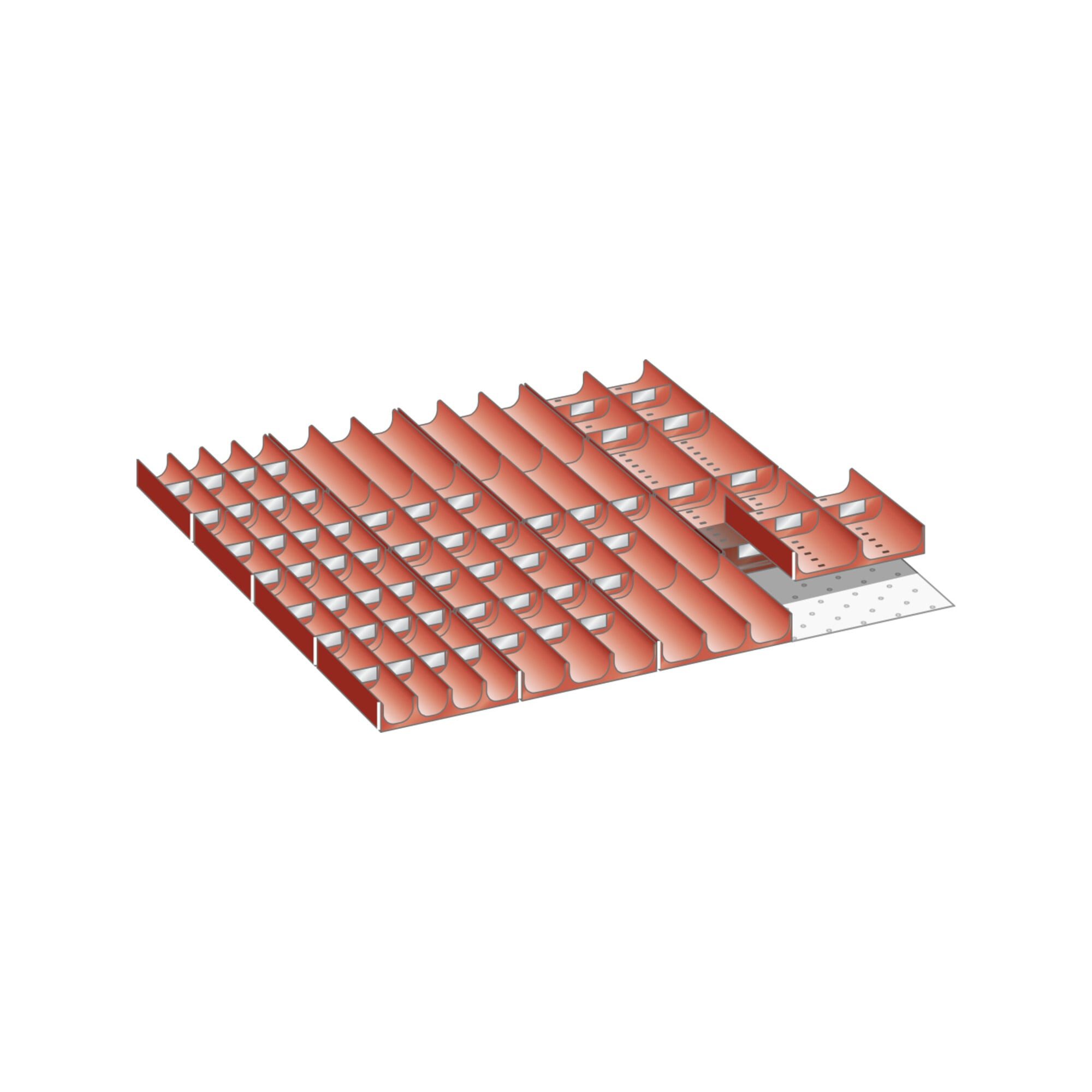 LISTA Werkstattwagen Lista Set Mulden 36x36E (BxTxFH) 612x612x50mm