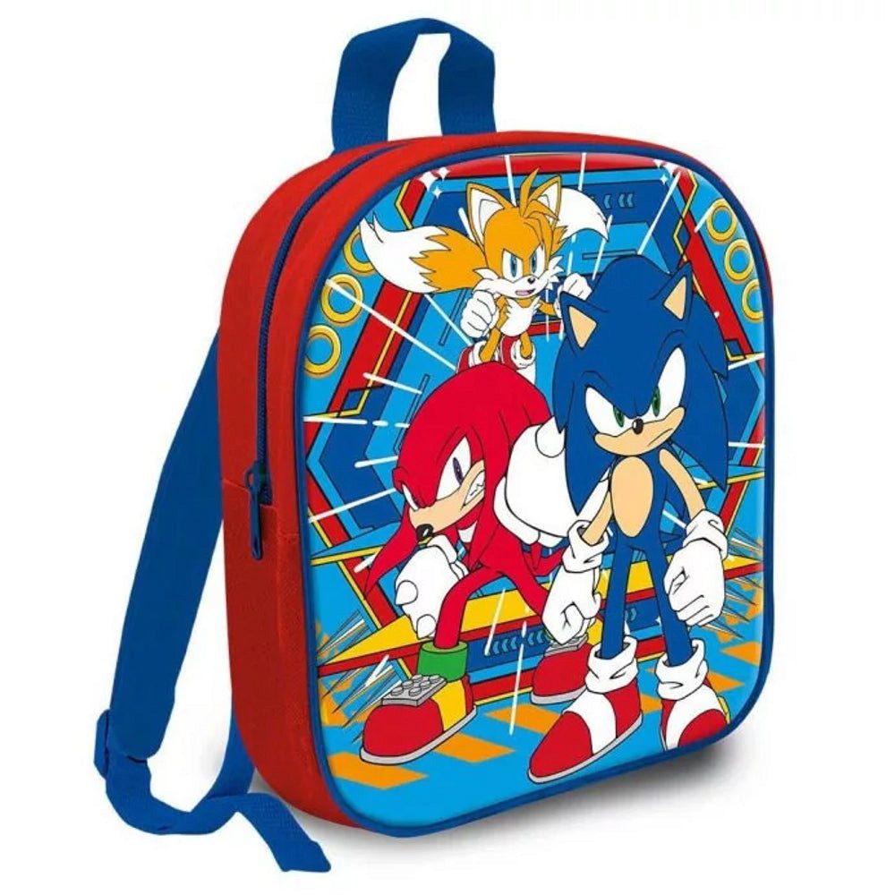 Sonic The Hedgehog Kinderrucksack Igel Rucksack Kindergarten Tagesmutter Kinder Tasche 29cm