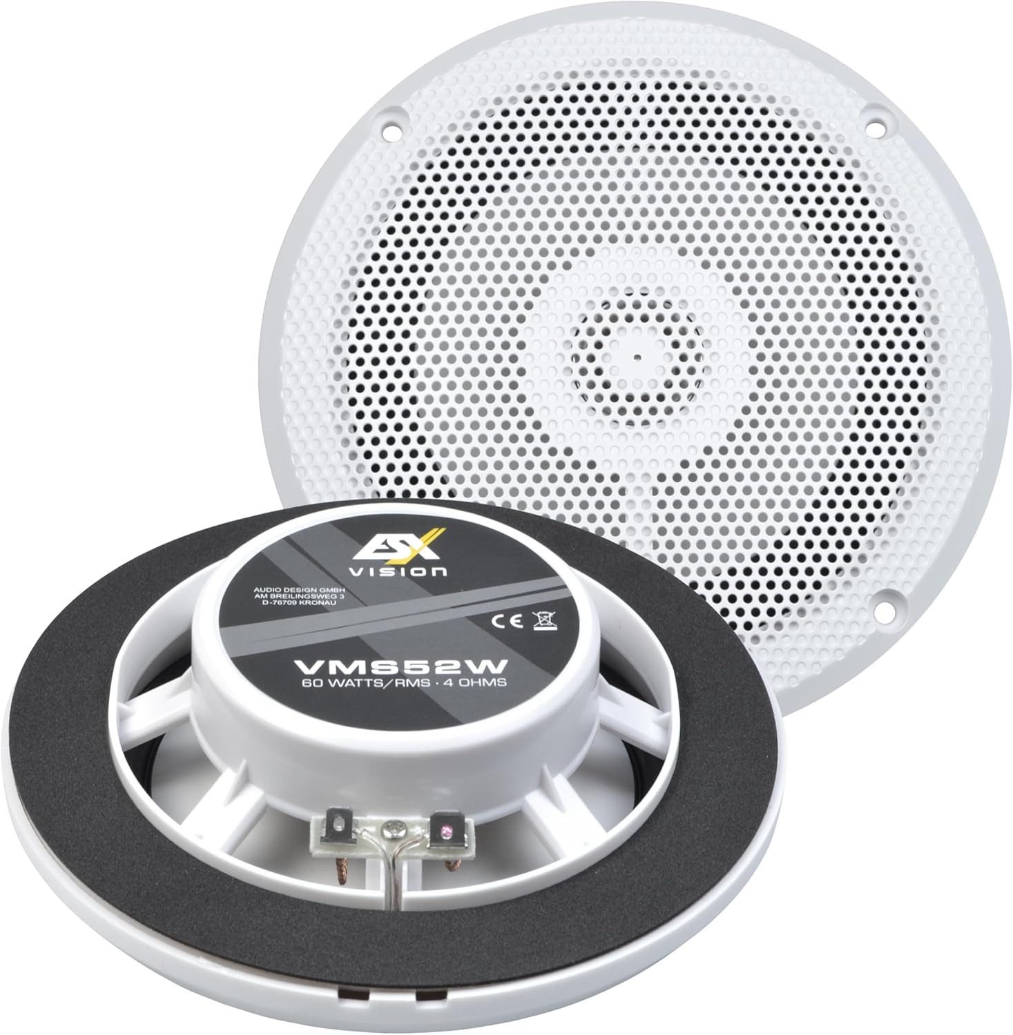 ESX VISION VMS52W Marine 2-Wege Koax Lautesprecher 13 cm Auto-Lautsprecher
