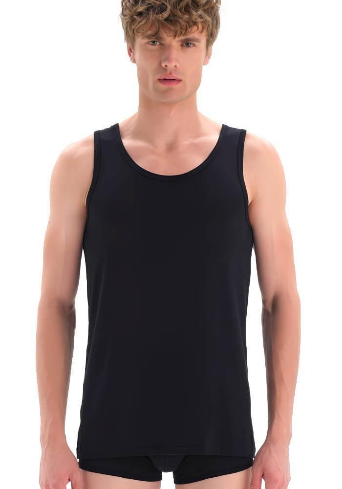 Tutku Elit Unterhemd Herren Modal Unterhemden schwarz Tank Tops Achselhemd  (3-St) Premium Qualität durch hohen Modal Anteil