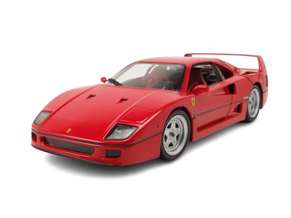 Bburago Modellauto Ferrari F40 rot 1987, Maßstab 1:18