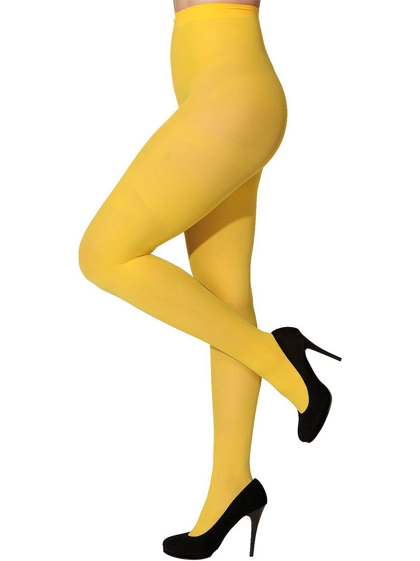 Orlob Kniestrümpfe Strumpfhose gelb blickdicht