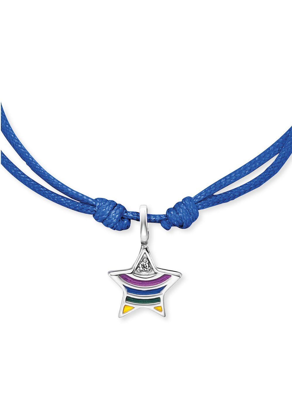 HEB-STAR-RAINBOW, Herzengel Armband Emaille Stern mit rainbow,