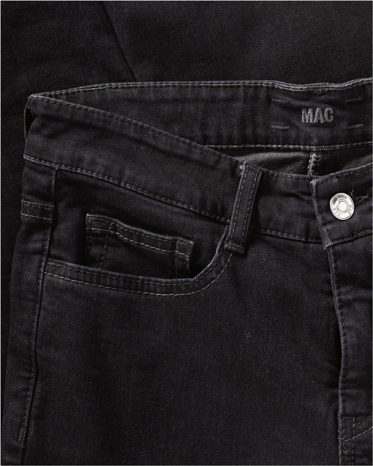 Angela Pipe MAC Jeans 5-Pocket-Jeans Schwarz/L30