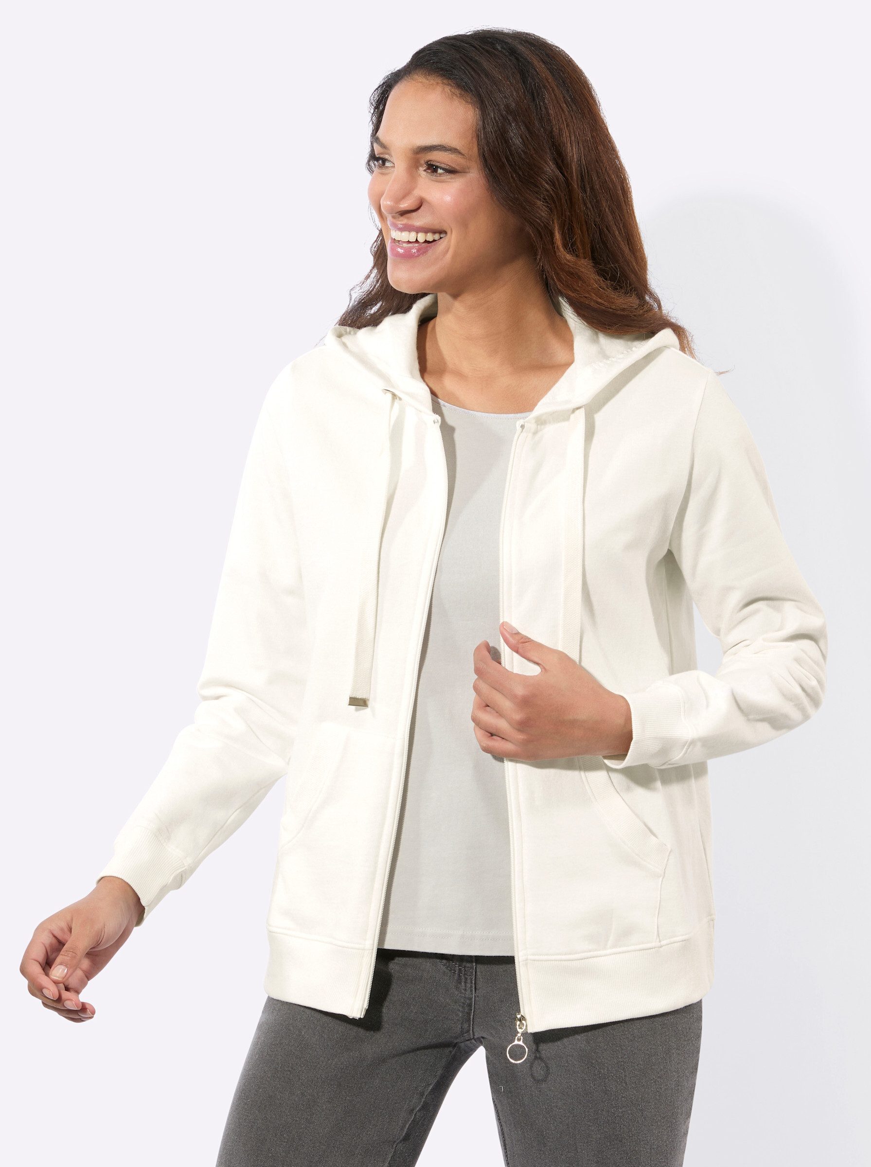 Shirtjacke Sweatjacke Langarm
