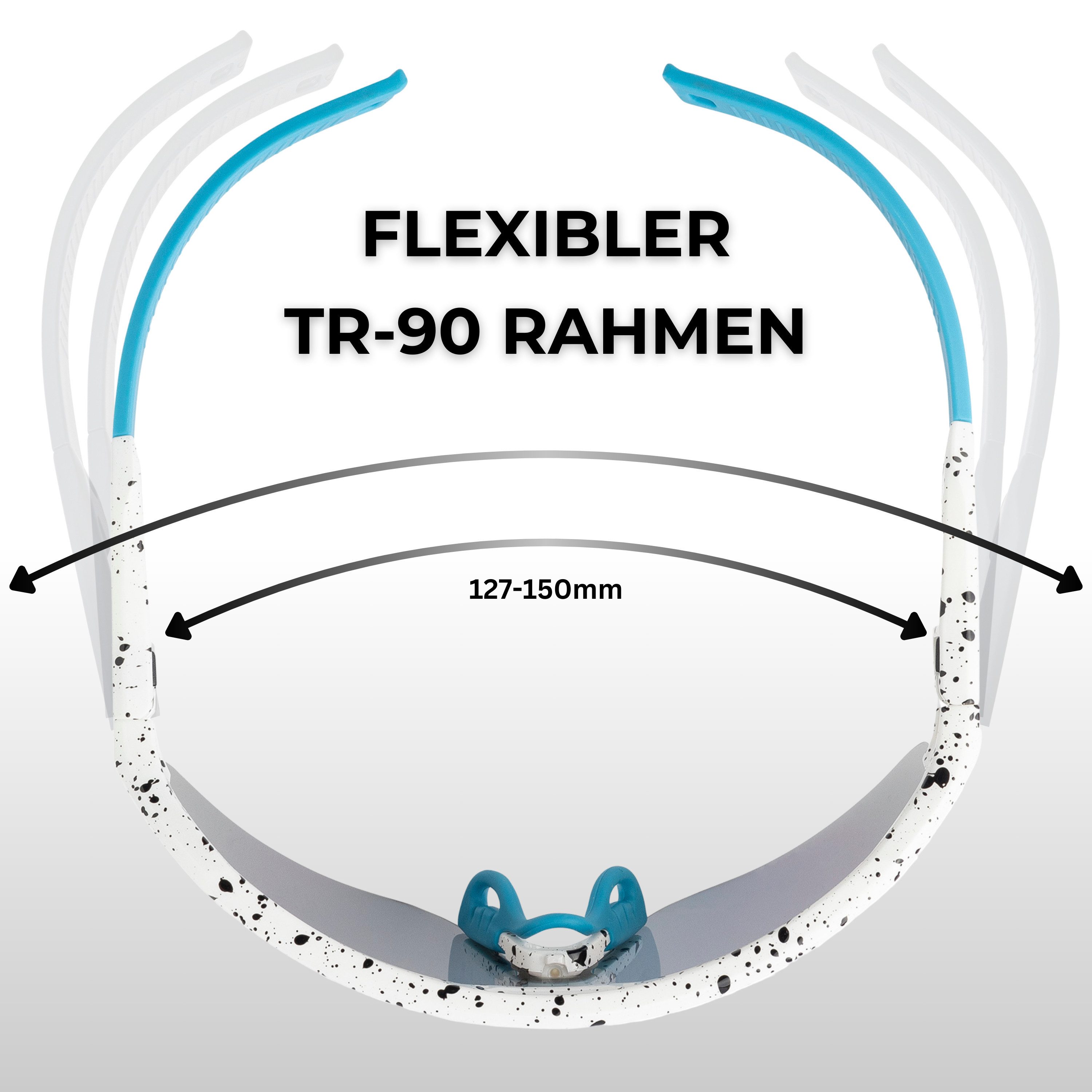 EyeAm Fahrradbrille, Sportbrille, Unisex Design, Für Sport, Rad, Laufen, MTB & Outdoor, (Modell: EAZYRUN), UV-Schutz 400