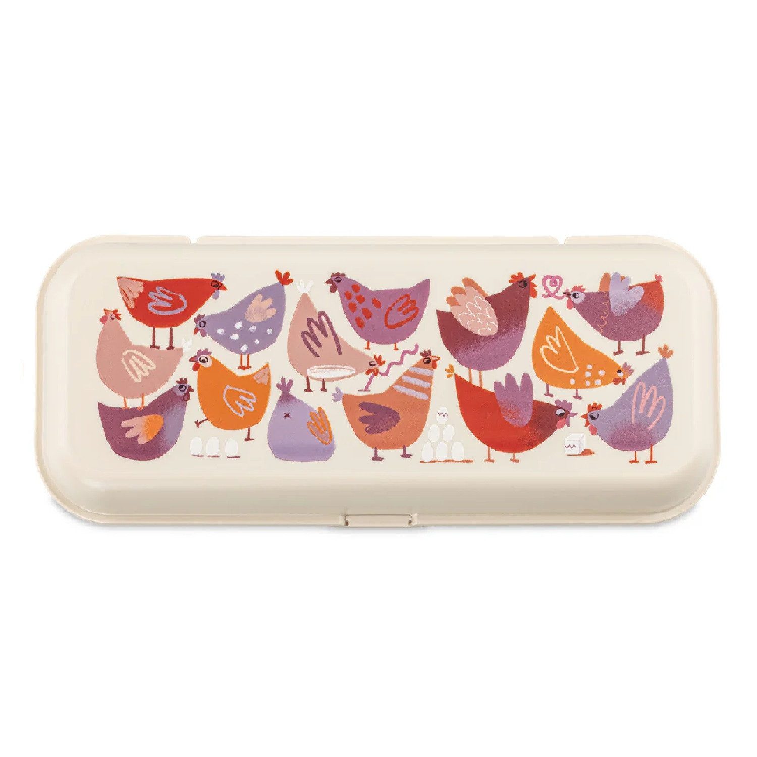 KOZIOL Eierkorb Eierbox Eggs To Go creative chicks, almond, Kunststoff