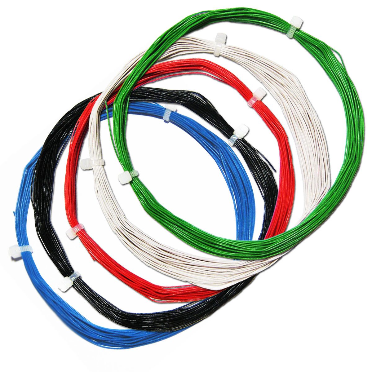 world-trading-net 50m Litze flexibel SET 5 Farben 0,5mm/0,04mm² Elektro-Kabel