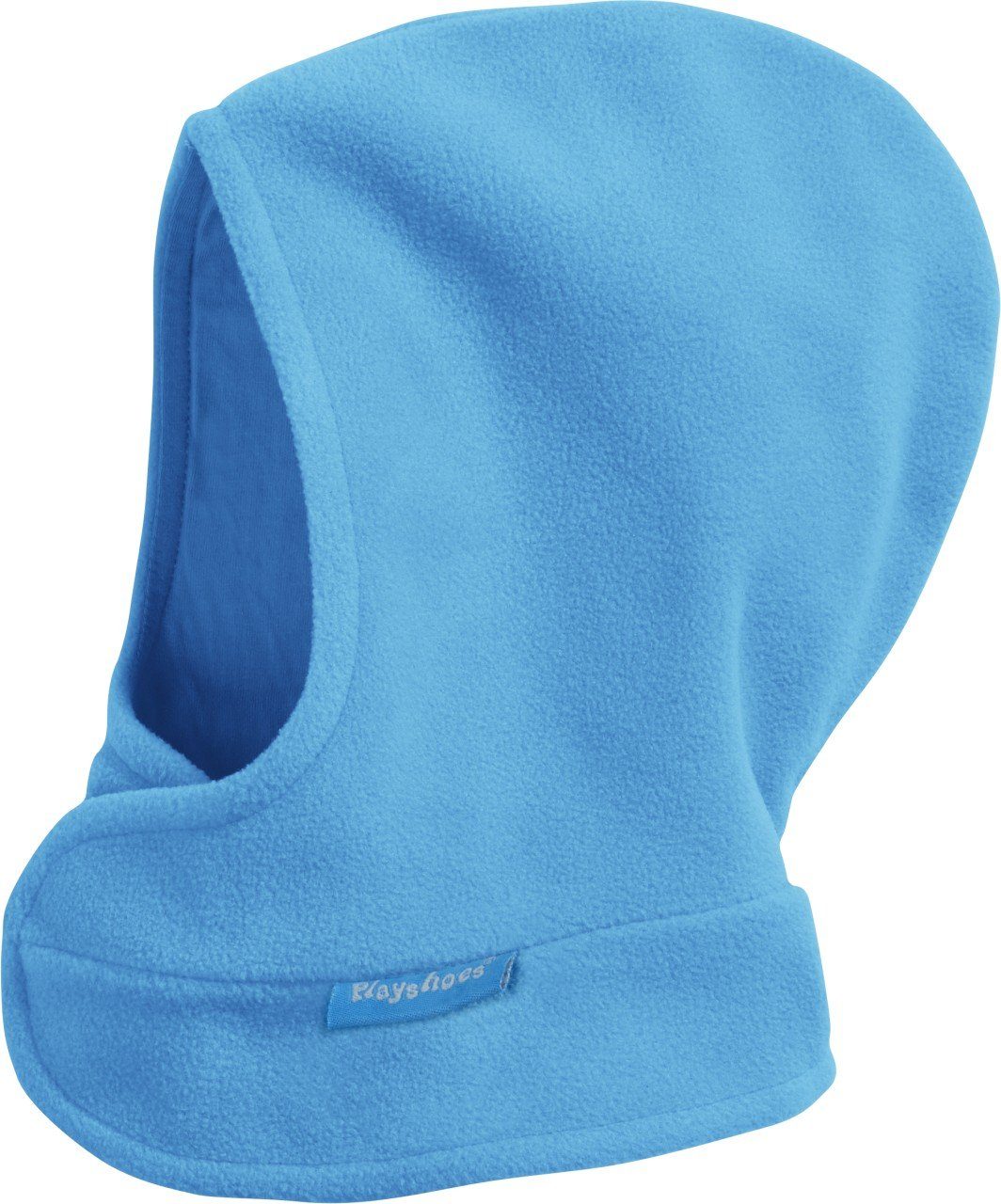 aquablau Fleece-Schalmütze mit Playshoes Klettverschluß Schlupfmütze