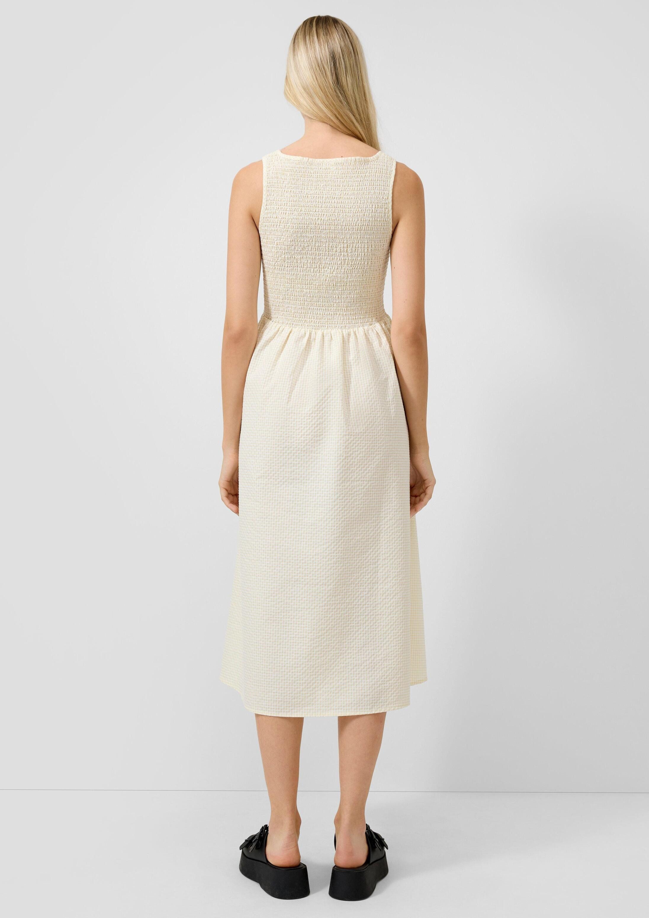 QS Midikleid Kleid Kleid mit Smockdetail