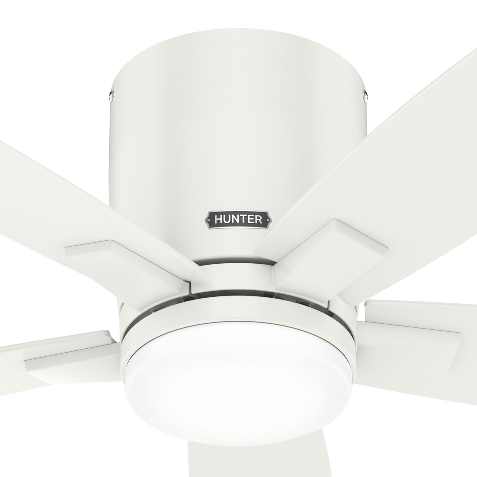 Hunter Deckenventilator Deckenventilator Valencia Weiß mit LED & Fernbedienung, dimmbar