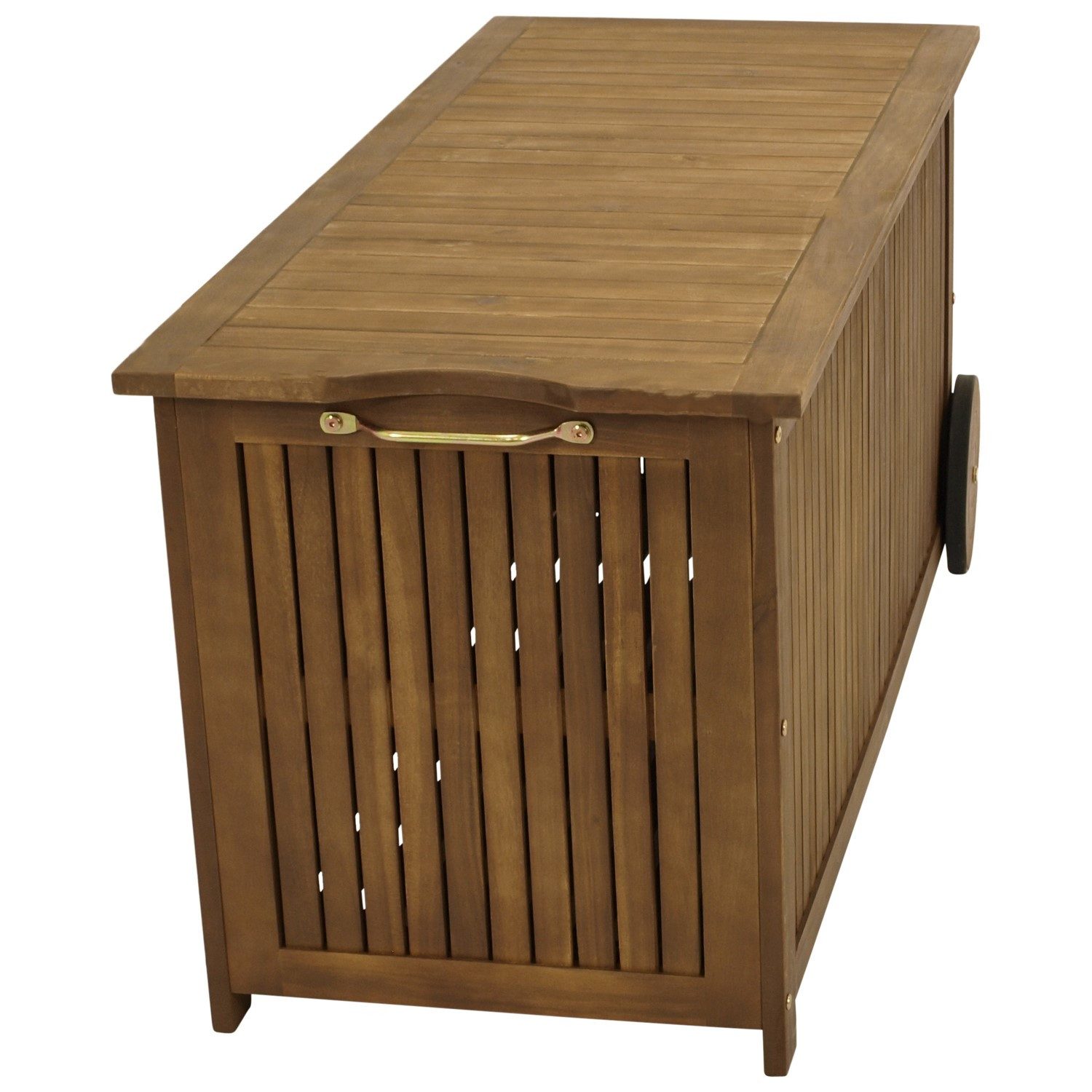 DEGAMO Kissenbox NAVARRA mit Rollen, Akazie geölt, 123,5x53,5x63cm