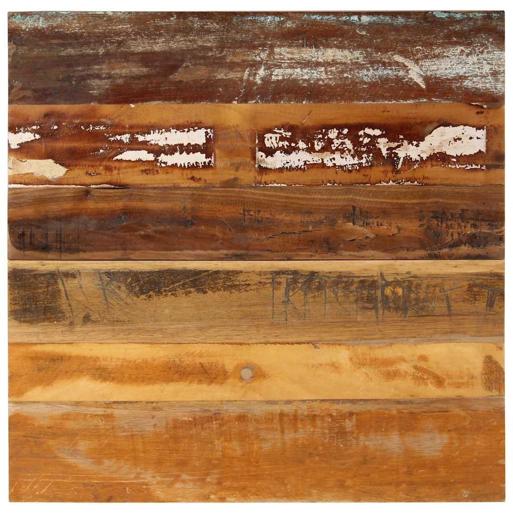 furnicato Tischplatte Massivholz 70 x 70 cm in natürlicher Holzfarbe, 15-16 mm (1 St), Lackiertes Tischblatt mit zwei Stützen für Beistelltische und Regale