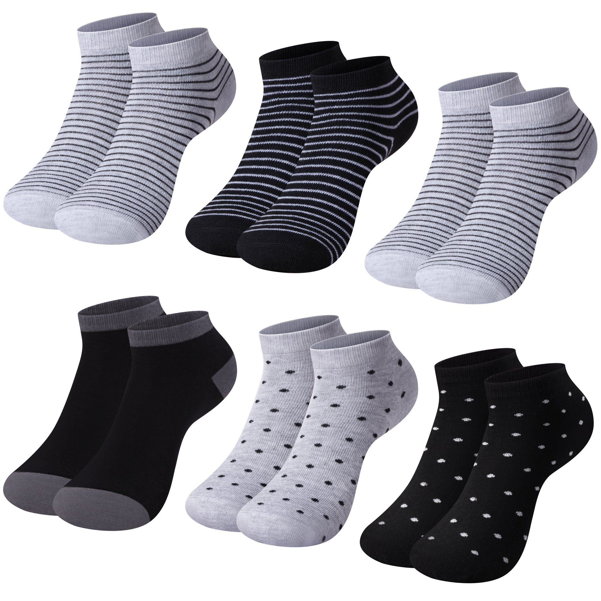 Libella Sneakersocken 92279-92276 (12er-Pack) 12 Paar Damen Sneaker Socken mit verschiendenen Motiven