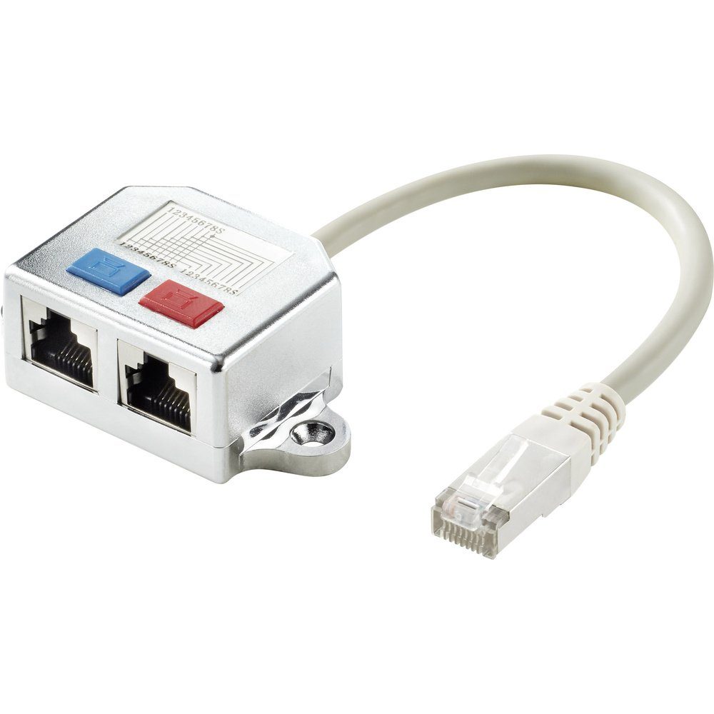Renkforce RJ45 Netzwerk T-Adapter CAT 5e [2x RJ45-Buchse - 1x RJ45-Ste Adapter