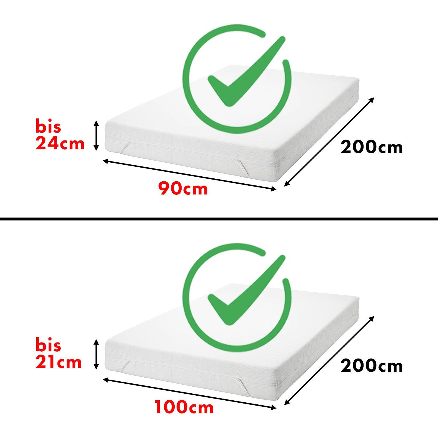 Jacobson Spannbettlaken aus 100% Baumwolle, Jersey Bettlaken 160 g/m², Spannbetttuch mit Gummizug, pflegeleicht & viele Farben – Bild 4 von 5