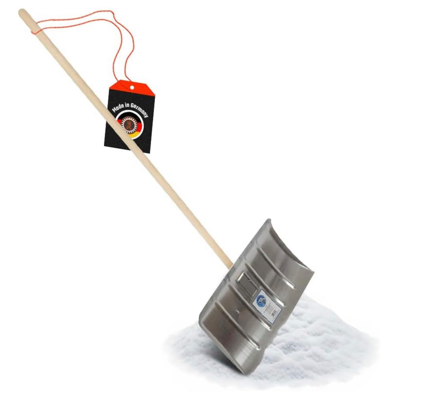 SHW Schneeschieber SHW Schneeschieber-Aluminium 50 cm mit Schnittkante und Stiel