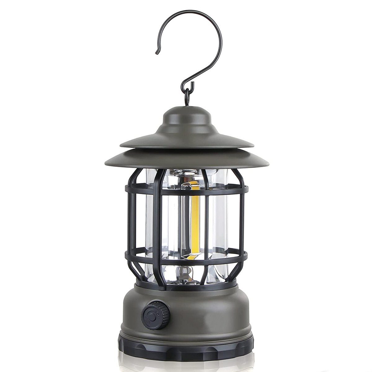 autolock LED Gartenleuchte LED Campinglampe mit Haken Campinglaterne, Stufenlose Dimmbar USB Aufladbar Campingleuchte für Camping