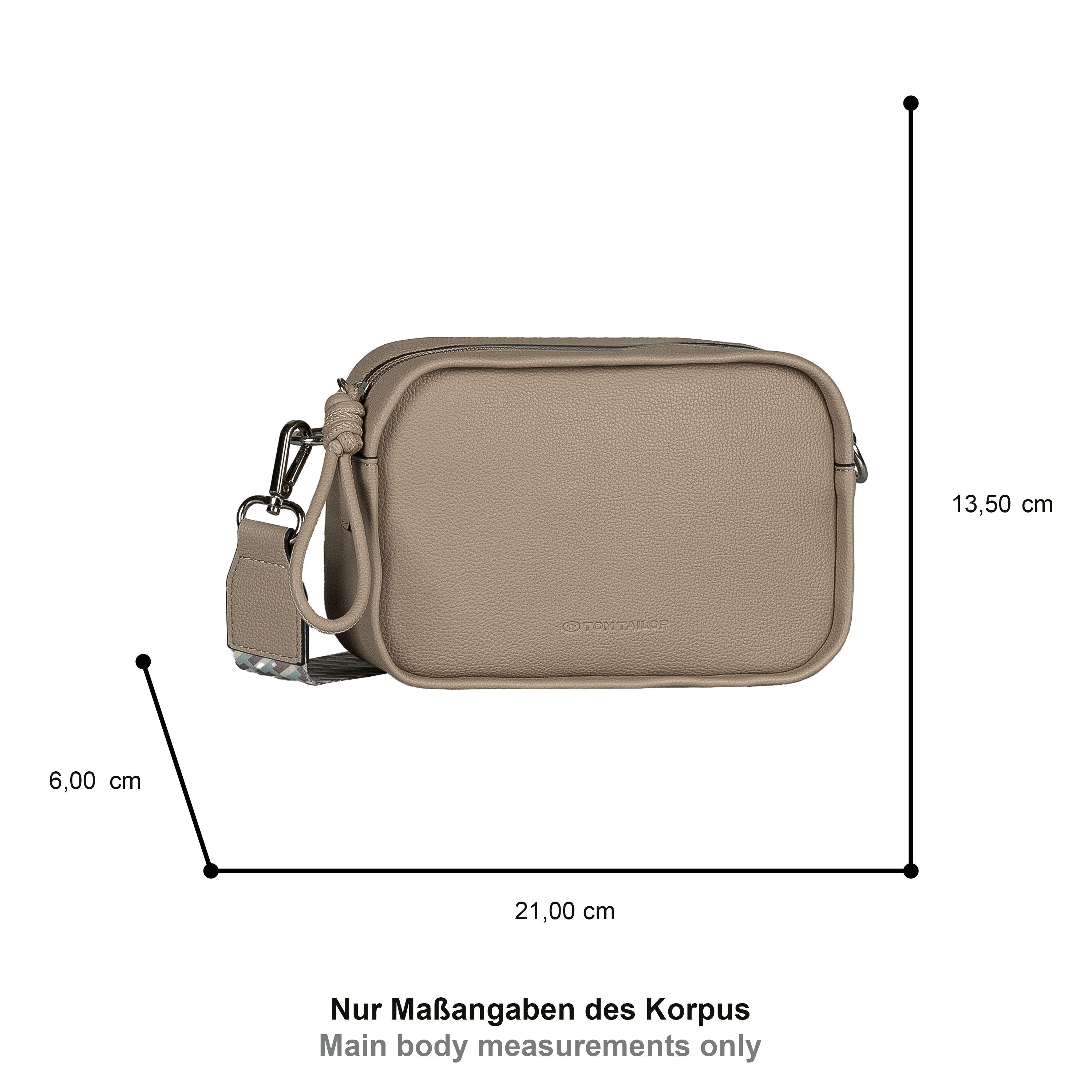 TOM TAILOR Handtasche Tatiana, fein gewebter dreifarbiger Gurtband mit harmonischem „T“´Logodruck